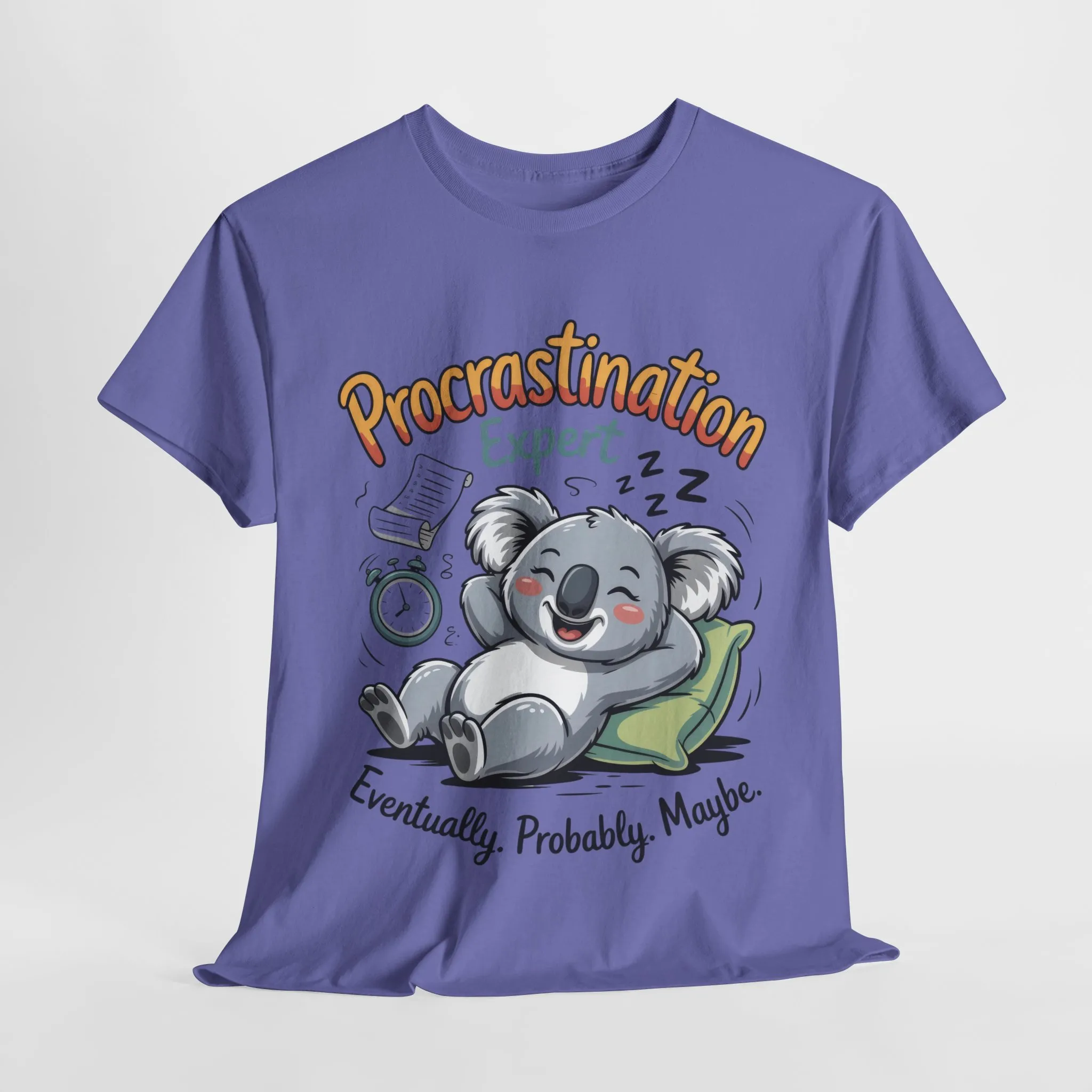 Procrastination Expert Cotton Tee, Funny T-Shirt, Cute Koala Design, Gift for Students, Relaxed Fit Shirt, Gift for Animal Lovers - Image 27