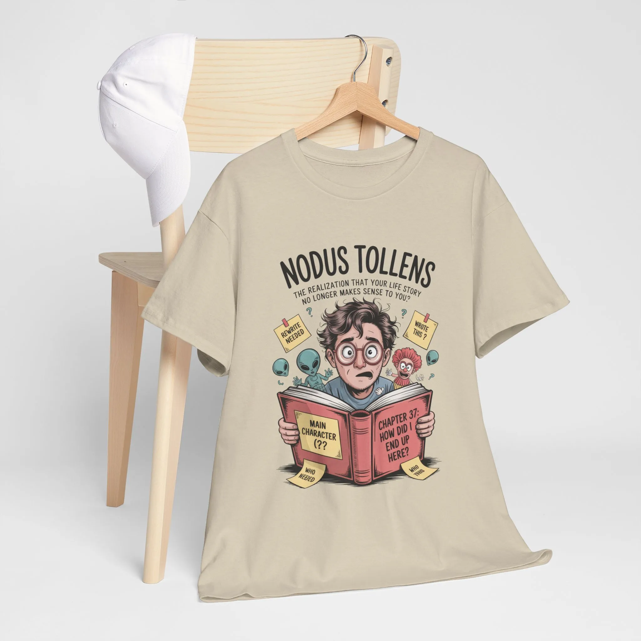Nodus Tollens Men's T-Shirt, Men's Heavy Cotton Shirt, Latin Words, Moods & Modes, Self-Awareness, Quirky Humor Shirt - Image 3
