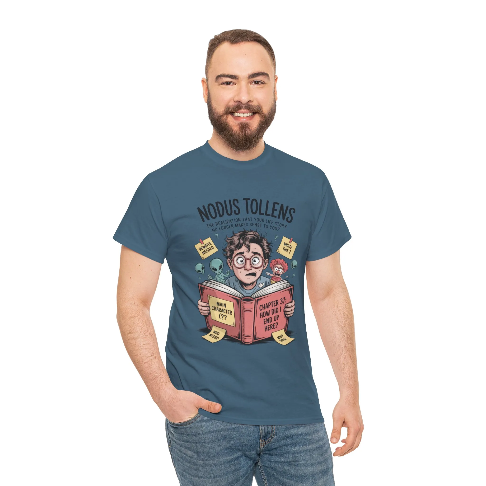 Nodus Tollens Men's T-Shirt, Men's Heavy Cotton Shirt, Latin Words, Moods & Modes, Self-Awareness, Quirky Humor Shirt - Image 34