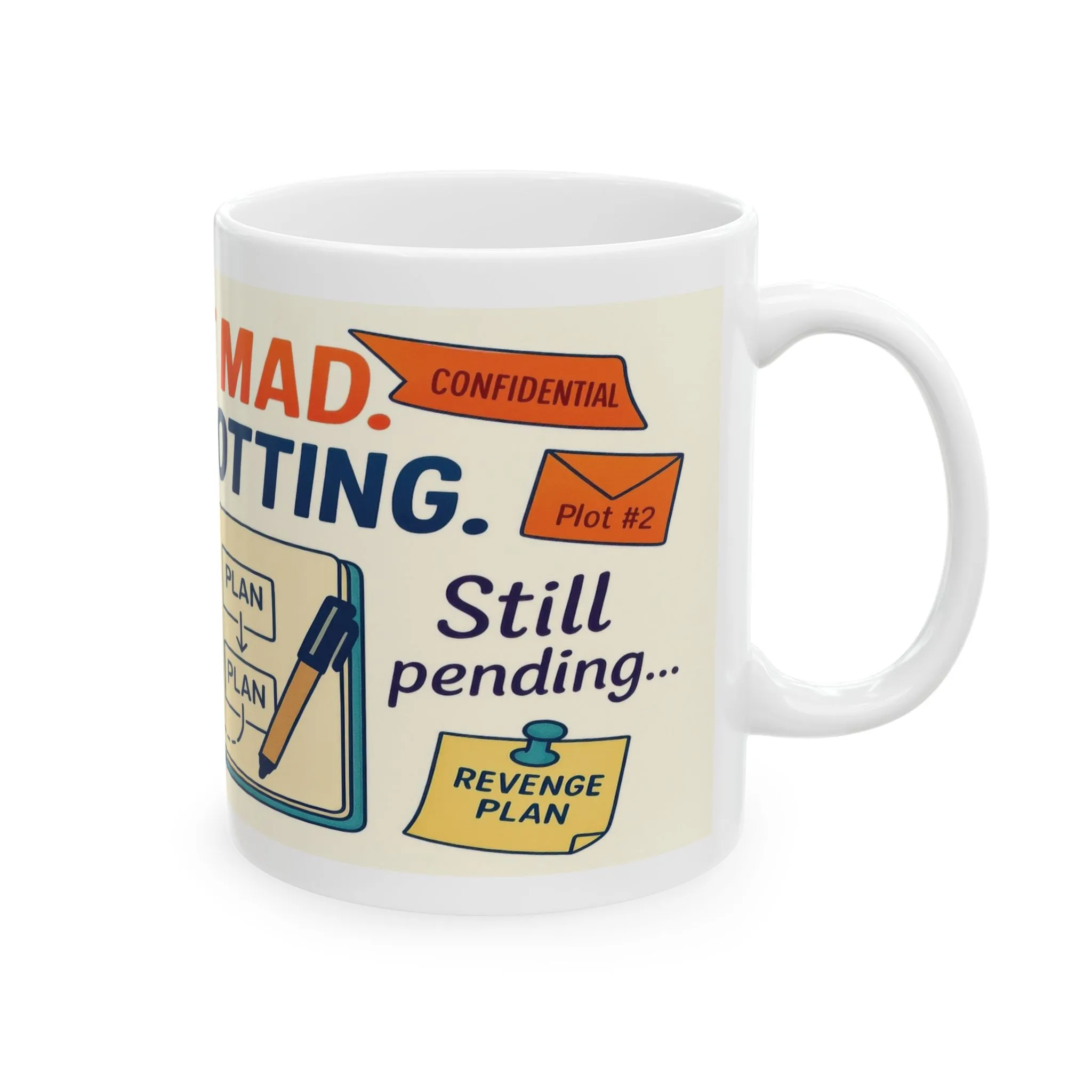 Funny Revenge Mug, Im Not Mad Just Plotting, Passive Aggressive Humor Coffee Cup, Sarcastic Office Gift, Funny Mug for Planning Lovers - Image 4