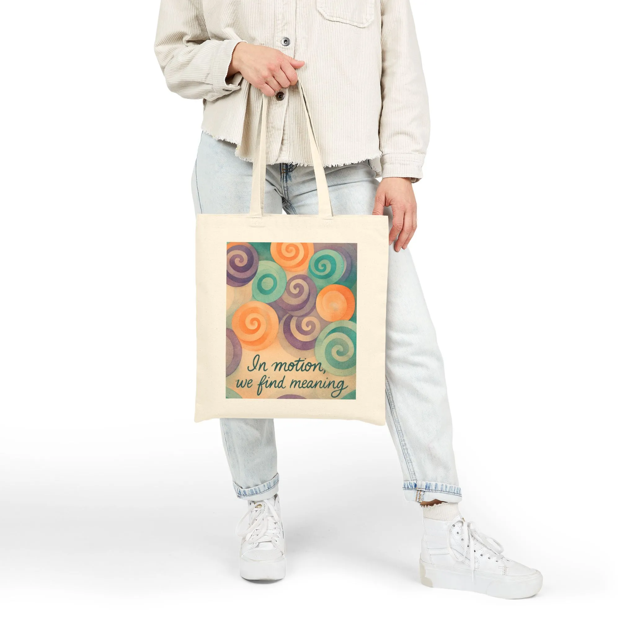 Inspirational Cotton Canvas Tote Bag, Eco-Friendly Shopping Bag, Gift for Friends, Motivational Art, Reusable Grocery Bag, Travel Companion - Image 3