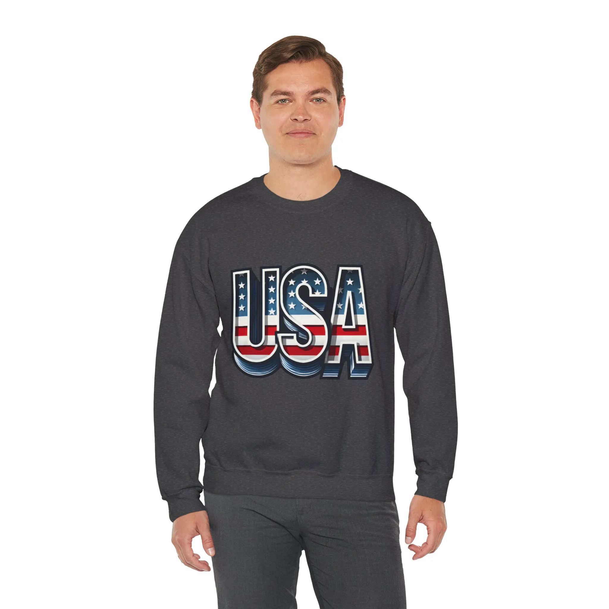 USA Patriotic Crewneck Sweatshirt for All Seasons, Cozy Sweatshirt for Independence Day, Casual Wear, Gift for Friends and Family - Image 12