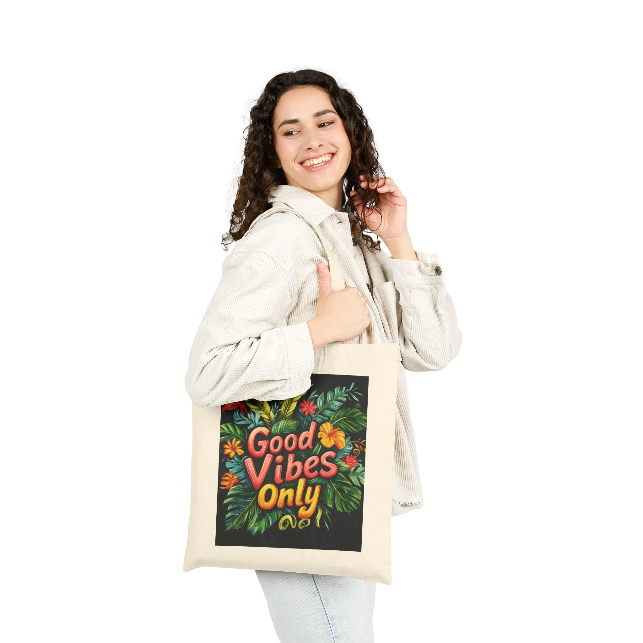 Good Vibes Only Tote Bag | Eco-Friendly Cotton Bag, Beach Bag, Shopper, Gift for Friends, Positive Energy Bag - Image 8