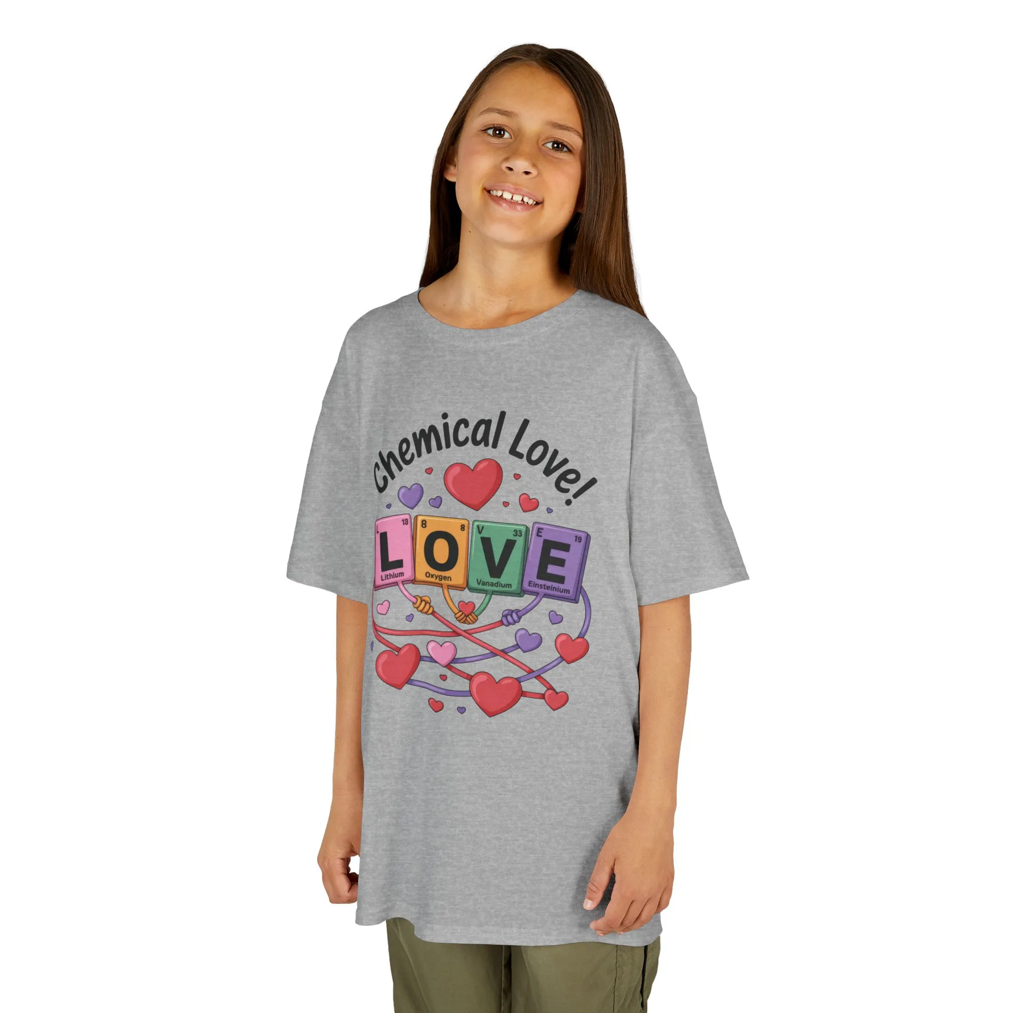 Kids Love Chemistry Girl Tee, Cute Gift for Science Lovers, Valentines Day, Fun Classroom Wear, Adorable Kids Shirt, Colorful Kids Apparel - Image 9