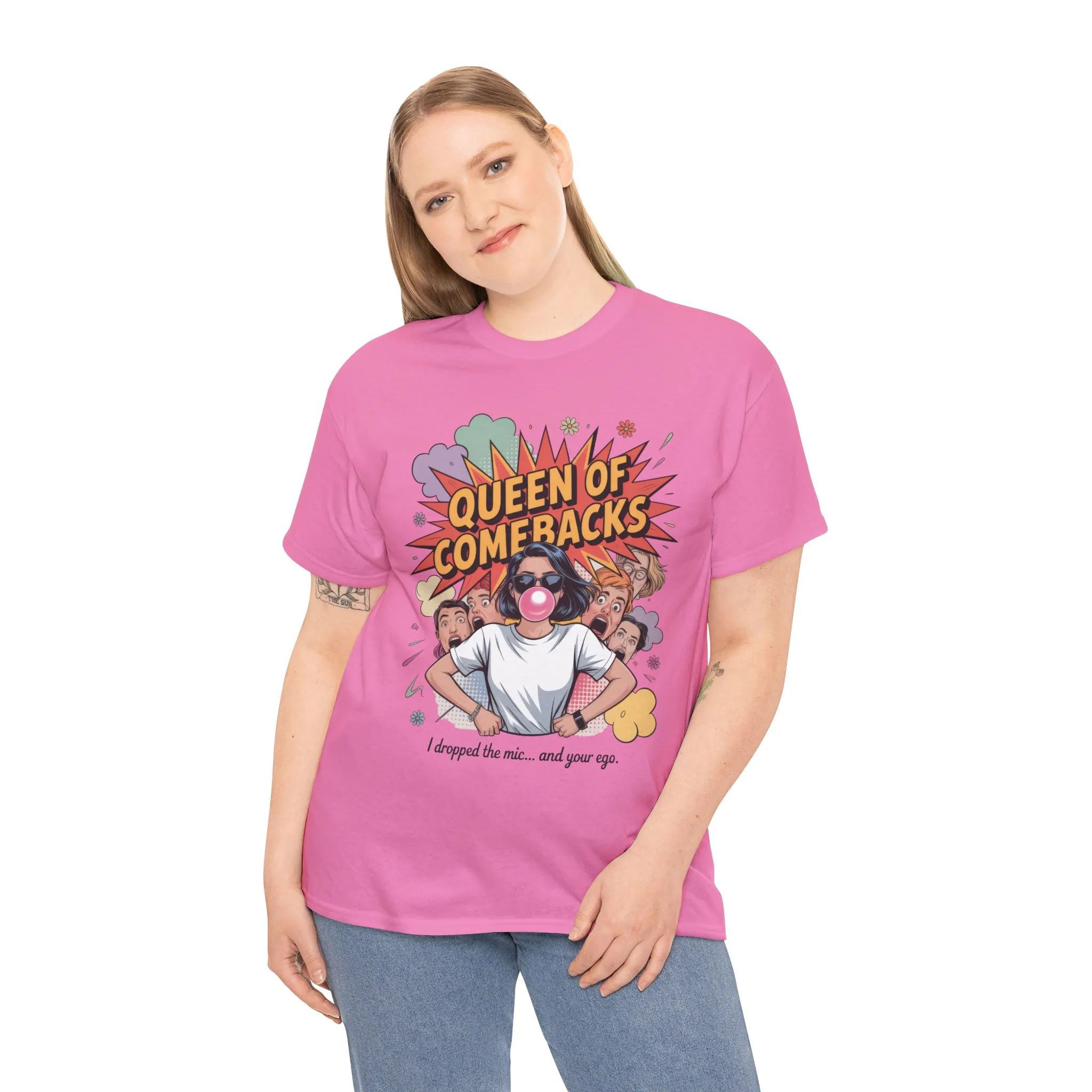 Funny Women's T-Shirt, Queen of Comebacks Tee, Funny Graphic T-Shirt, Heavy Cotton Shirt, Gift for Her, Casual Wear, Comedy Apparel - Image 2