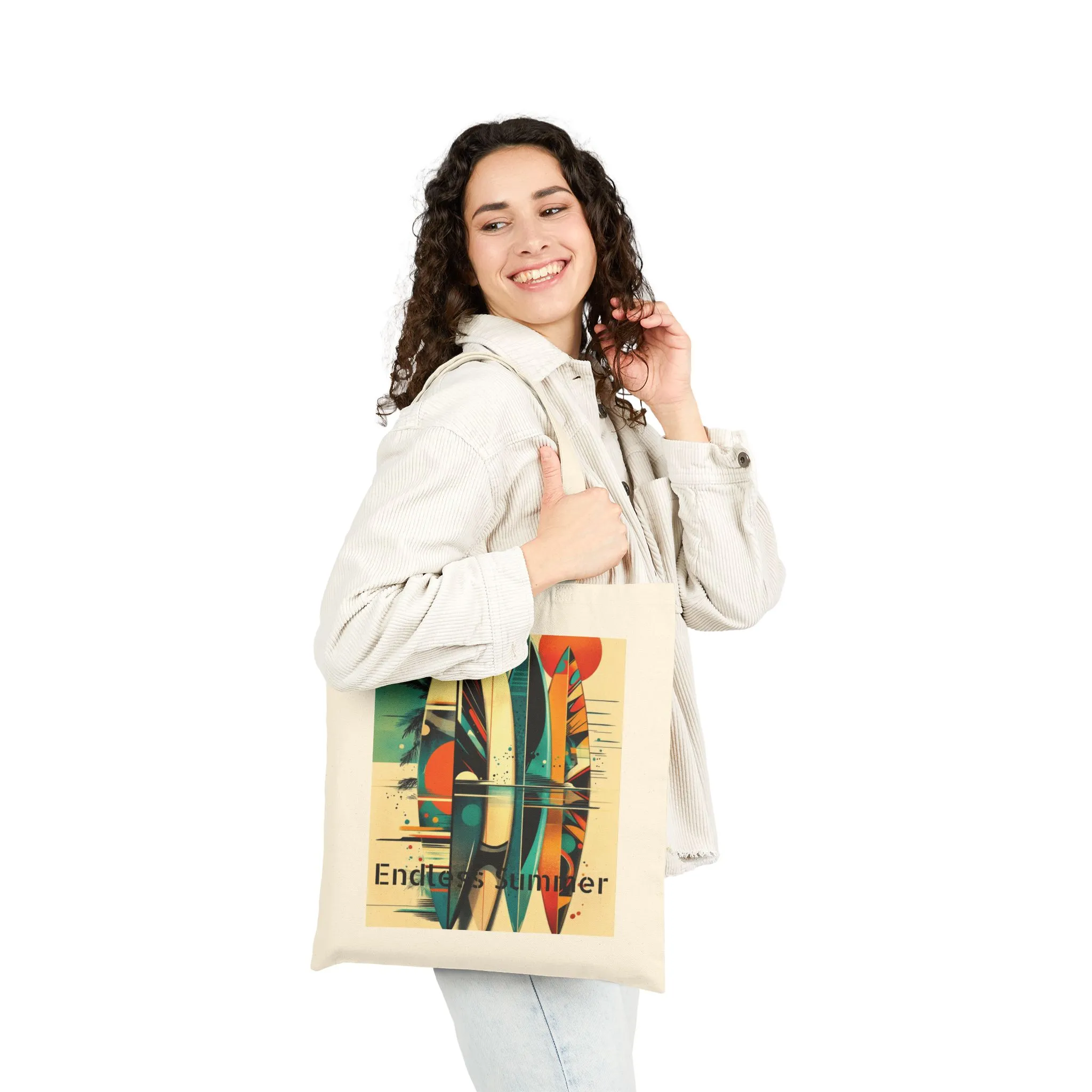 Endless Summer Surf Tote Bag, Beach Bag, Eco-Friendly Shopping Tote, Summer Accessories, Gift for Surfers, Casual Everyday Bag - Image 2