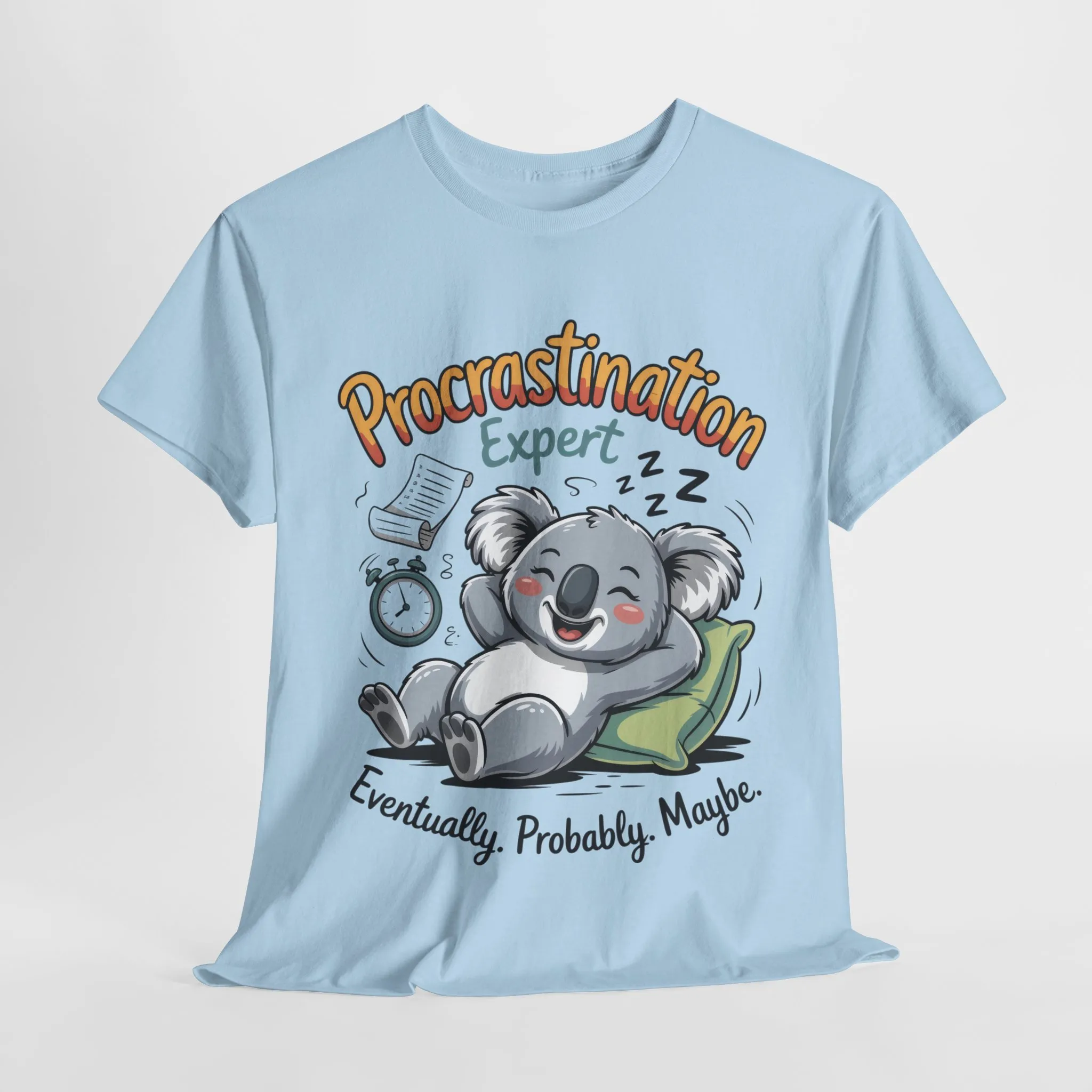 Procrastination Expert Cotton Tee, Funny T-Shirt, Cute Koala Design, Gift for Students, Relaxed Fit Shirt, Gift for Animal Lovers - Image 21