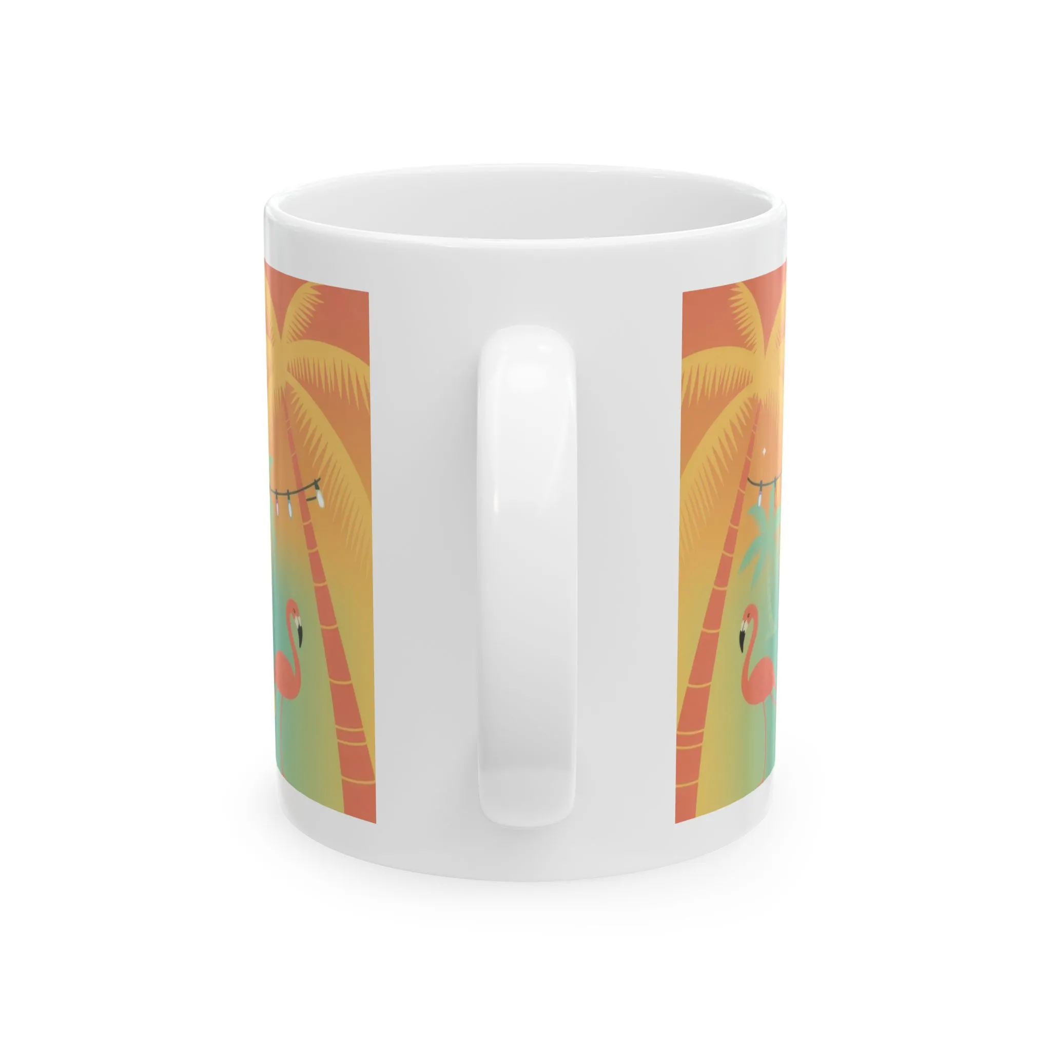 Fiesta Mode Activated Ceramic Mug, Tropical Party Bird Cup, Summer Beach Humor Gift, Colorful Vacation Coffee Mug, Funny Festive Design - Image 2