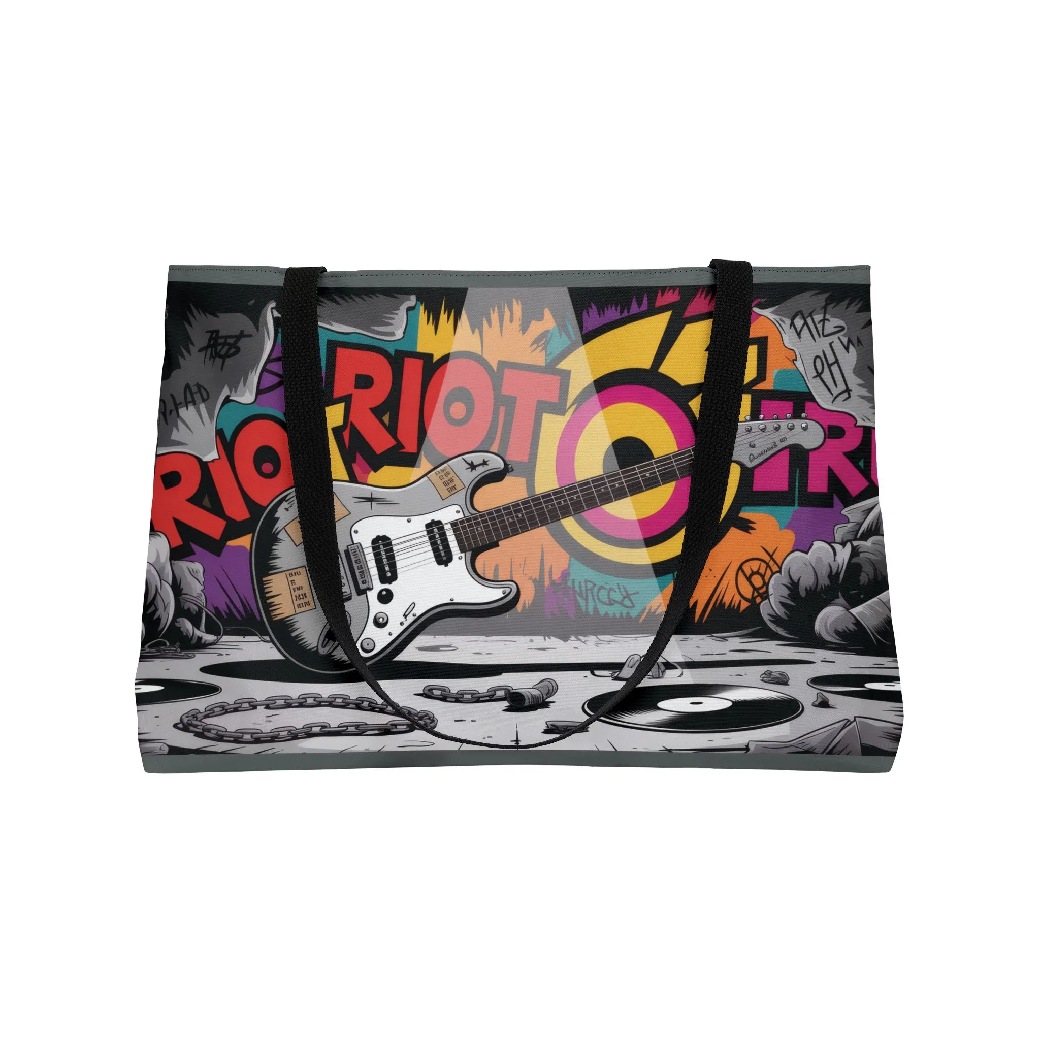 Rockin' Weekender Tote Bag with Electric Guitar Design, Music Festival, Beach, Travel, Gym, Gift for Musicians, Beach Bag - Image 3