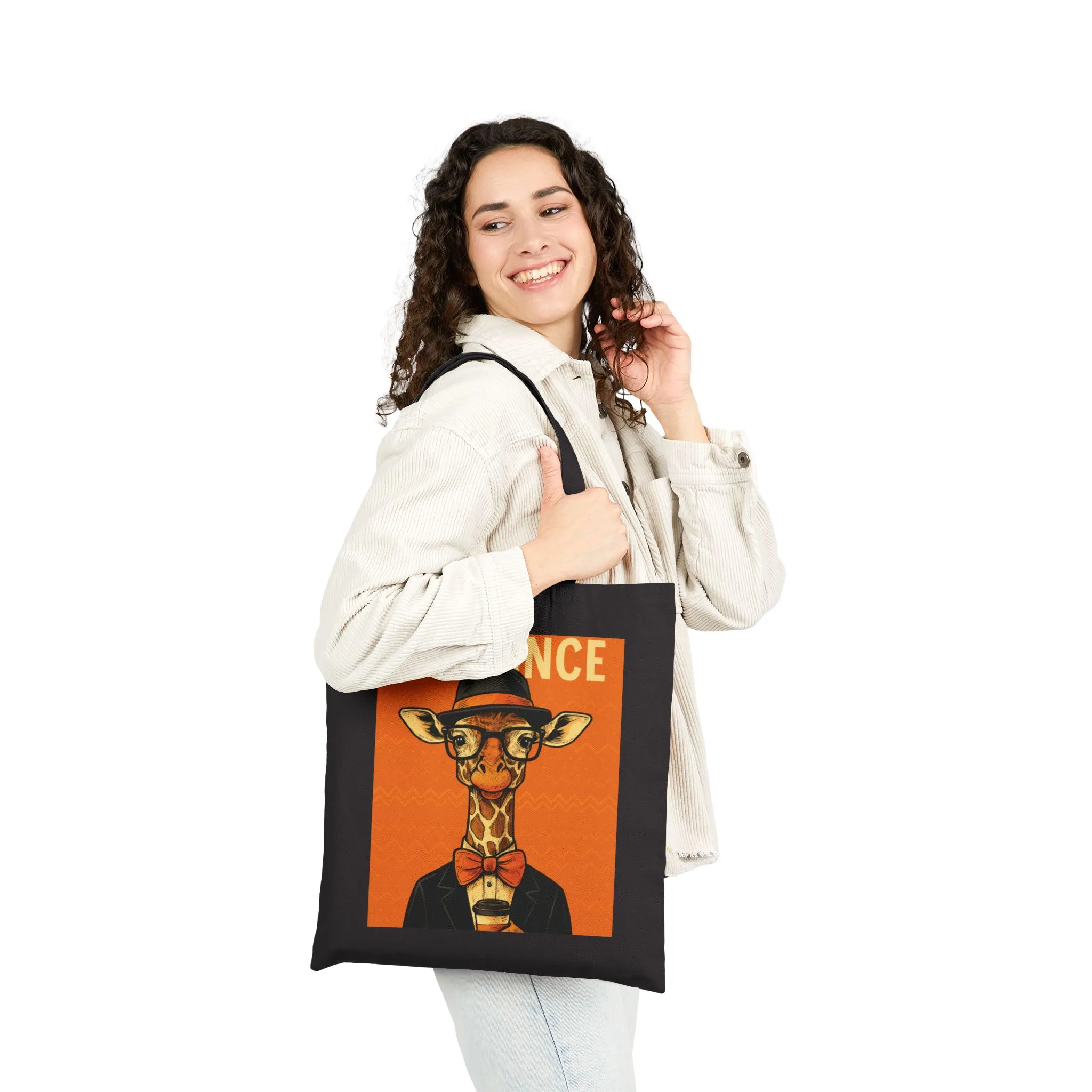 Elegant Giraffe Canvas Tote Bag, Eco-Friendly Fashion, Reusable Shopping, Gift for Animal Lovers, Unique Design, Stylish Carry-All - Image 8