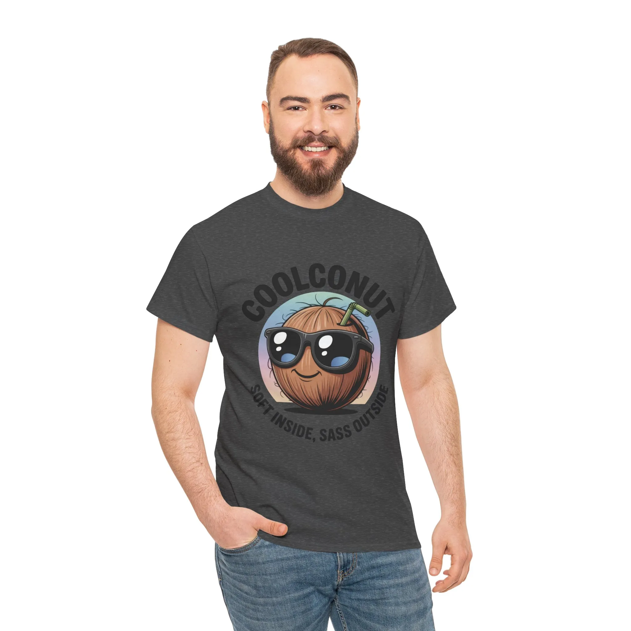 Coolconut Graphic Men's Tee, Soft Inside Sass Outside, Men's T-Shirt for Beach Lovers, Men's Fun Gift, Summer Vibes, Humor Apparel - Image 25