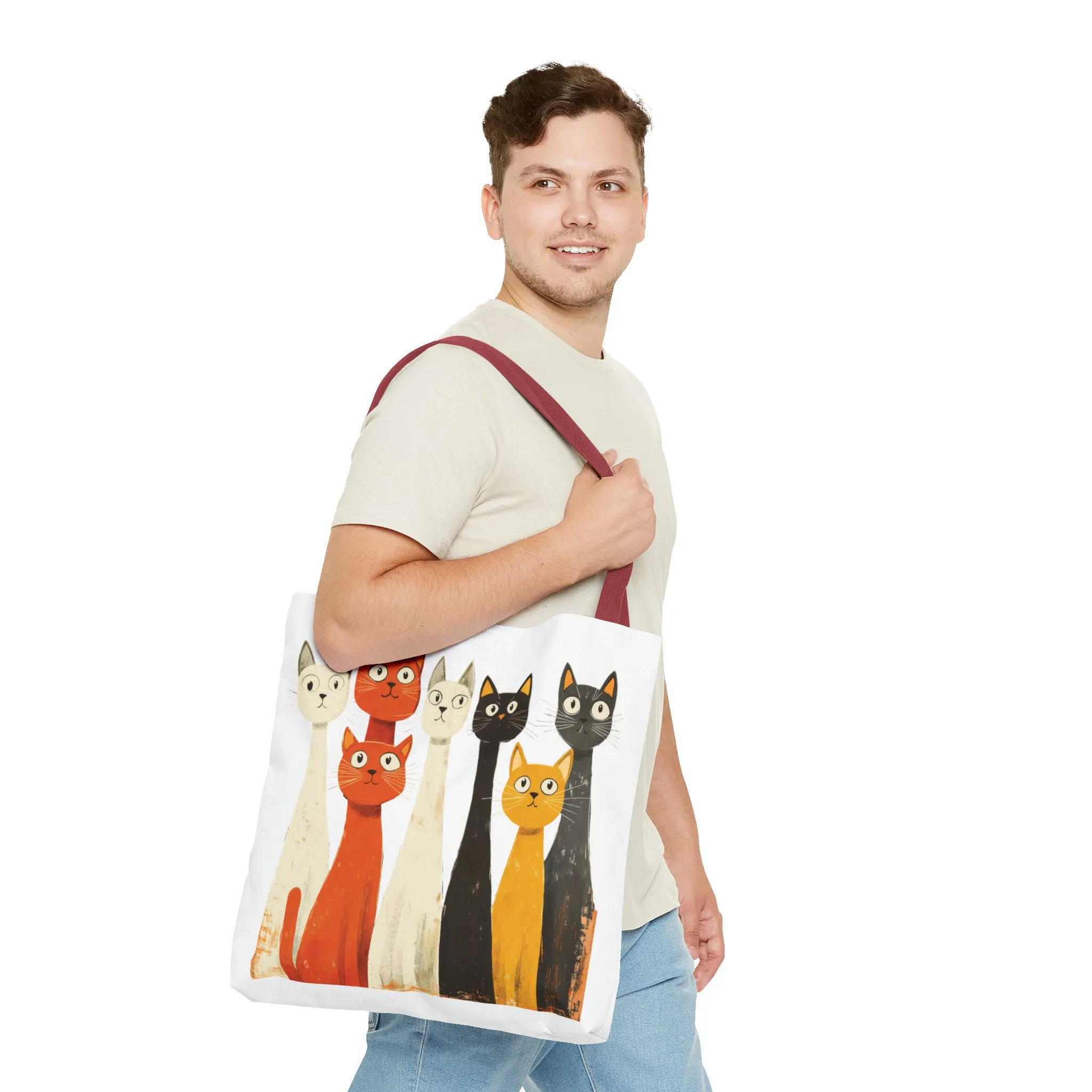 Playful Cat Design Tote Bag – Perfect for Animal Lovers - Image 23