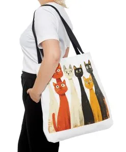 Playful Cat Design Tote Bag – Perfect for Animal Lovers