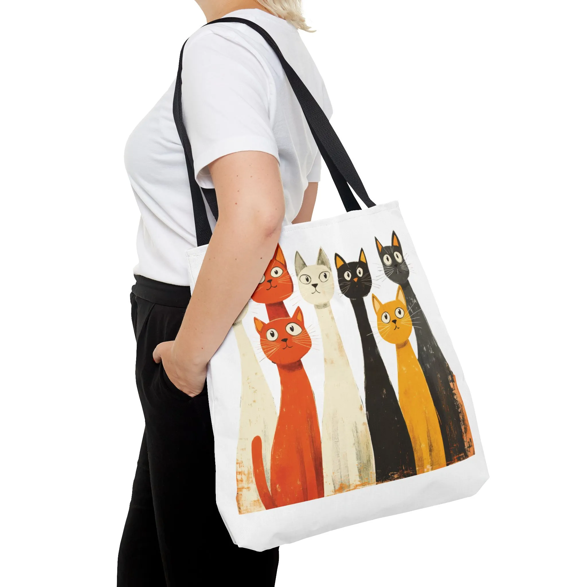 Playful Cat Design Tote Bag – Perfect for Animal Lovers