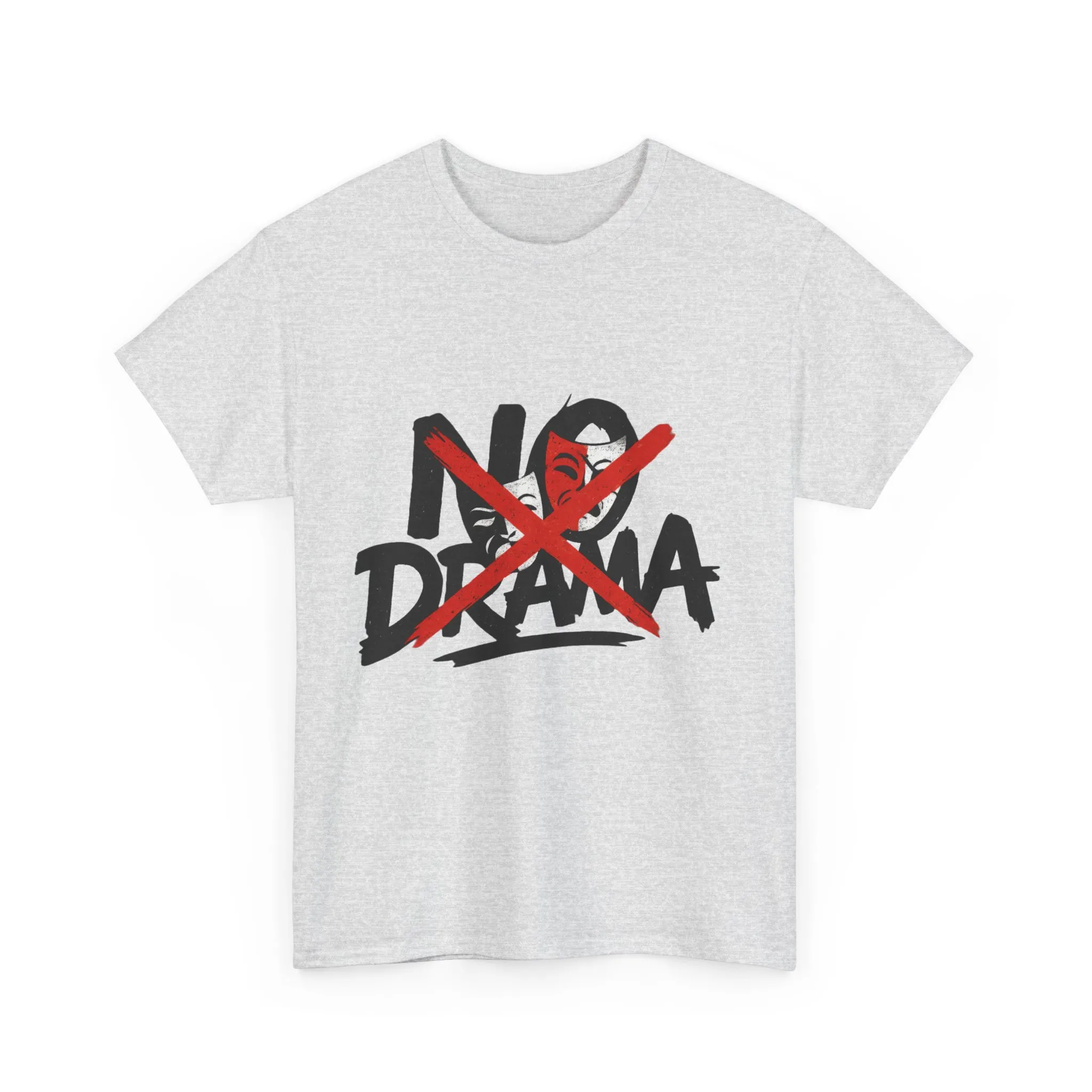 No Drama Unisex Heavy Cotton Tee, Casual Shirt, Gift for Friends, Relaxed Fit, Comfort Wear, Everyday Style - Image 28