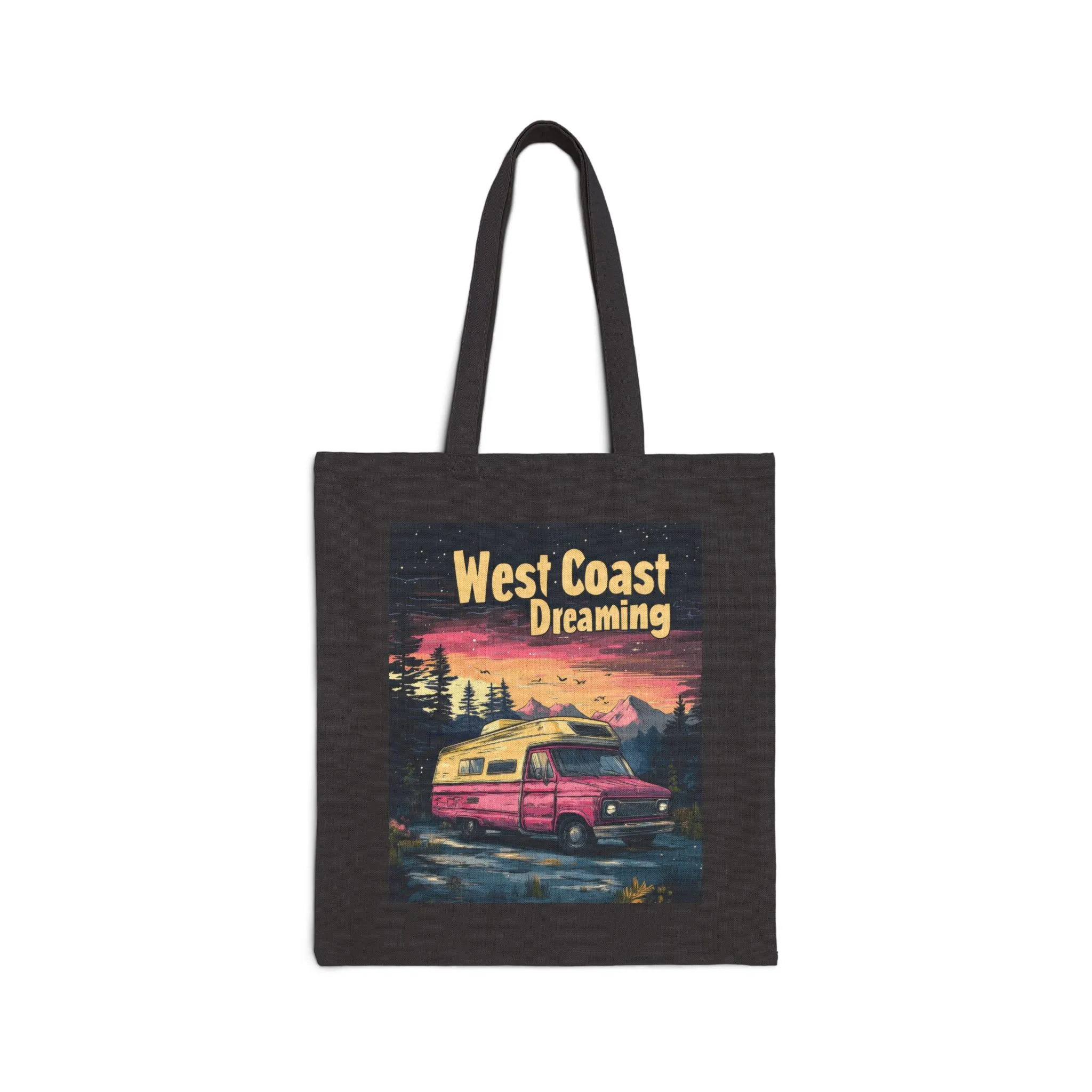 West Coast Dreaming Tote Bag, Eco-Friendly Cotton Bag, Beach Bag, Travel Tote, Gift for Adventure Lovers