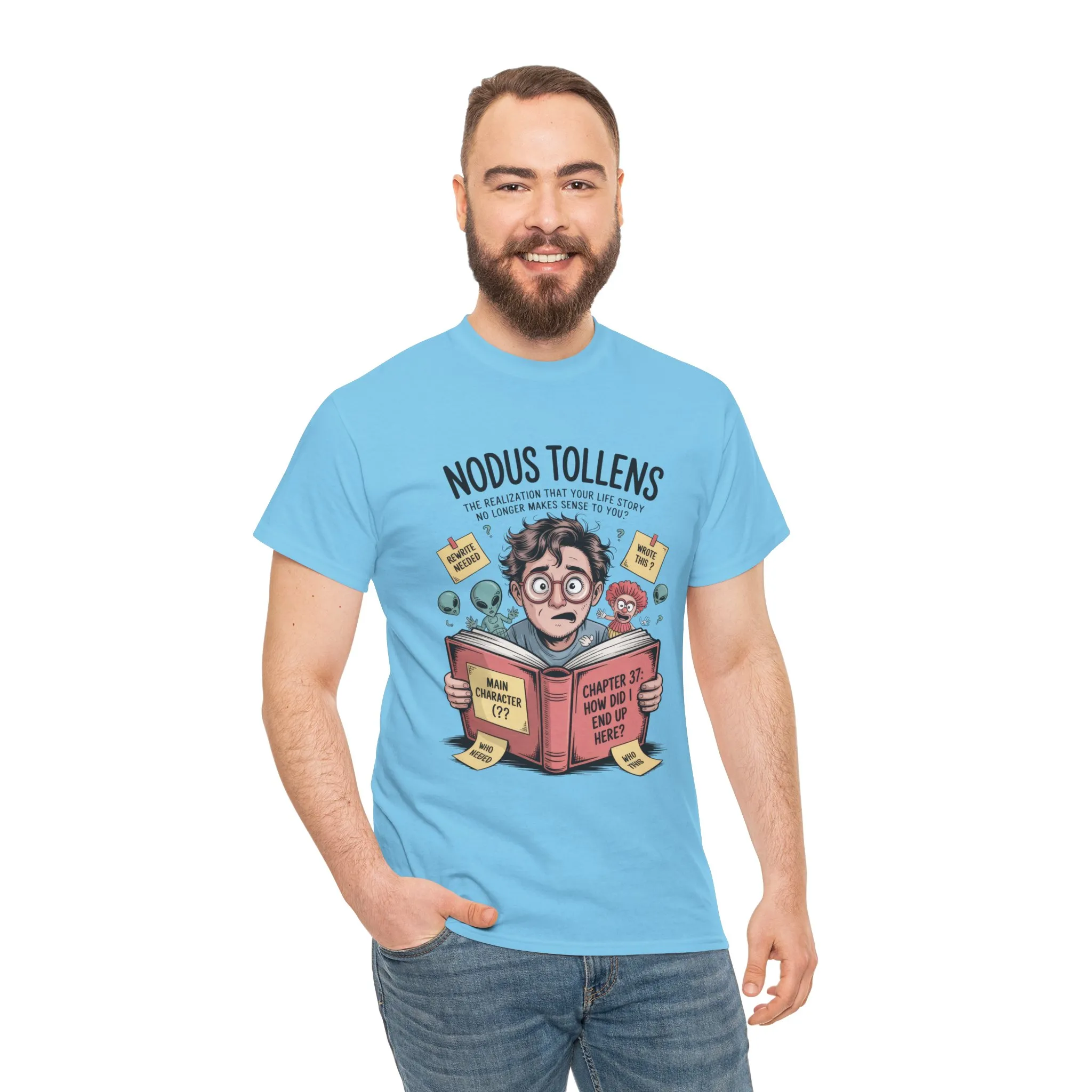 Nodus Tollens Men's T-Shirt, Men's Heavy Cotton Shirt, Latin Words, Moods & Modes, Self-Awareness, Quirky Humor Shirt - Image 31