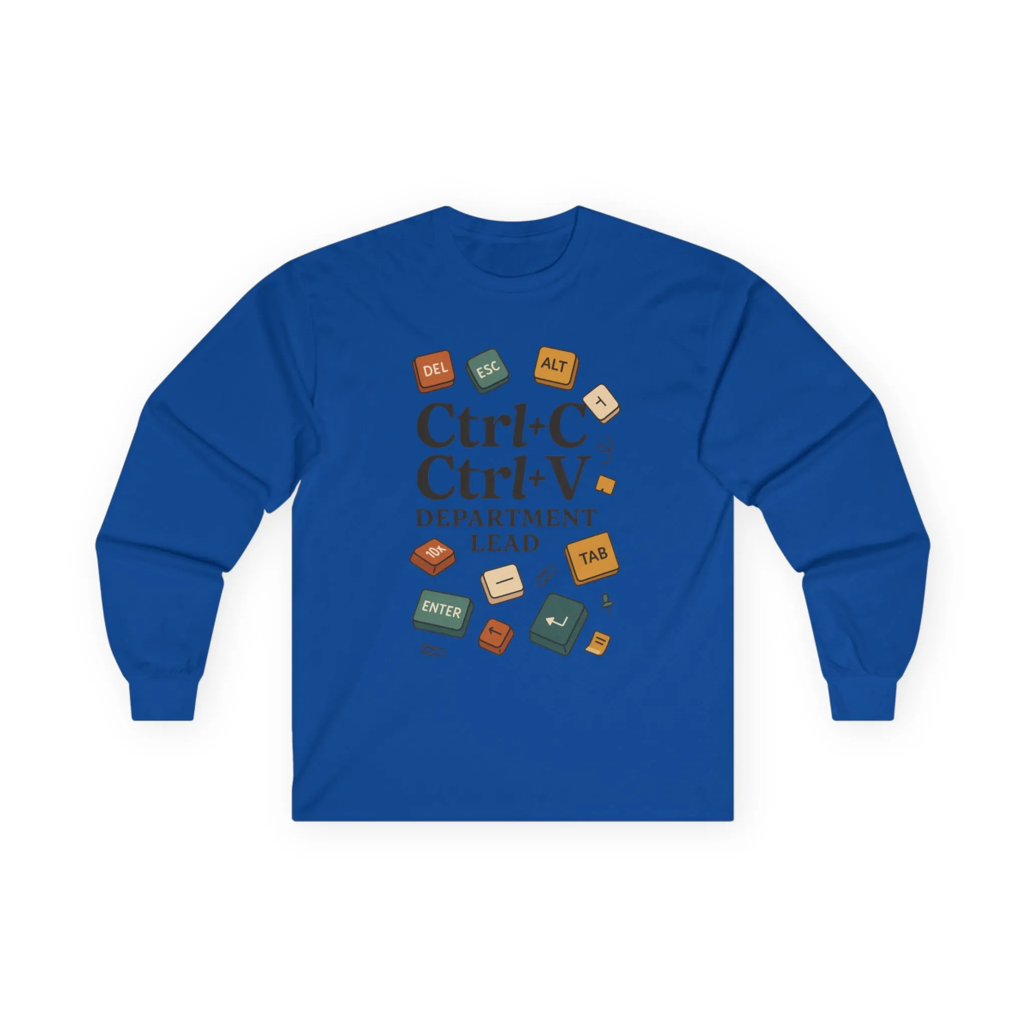 Graphic Long Sleeve Tee, Ctrl+C Ctrl+V Department Lead, Funny Office Humor Shirt, Programmer Gift, Tech Nerd Tee, IT Department Apparel - Image 16