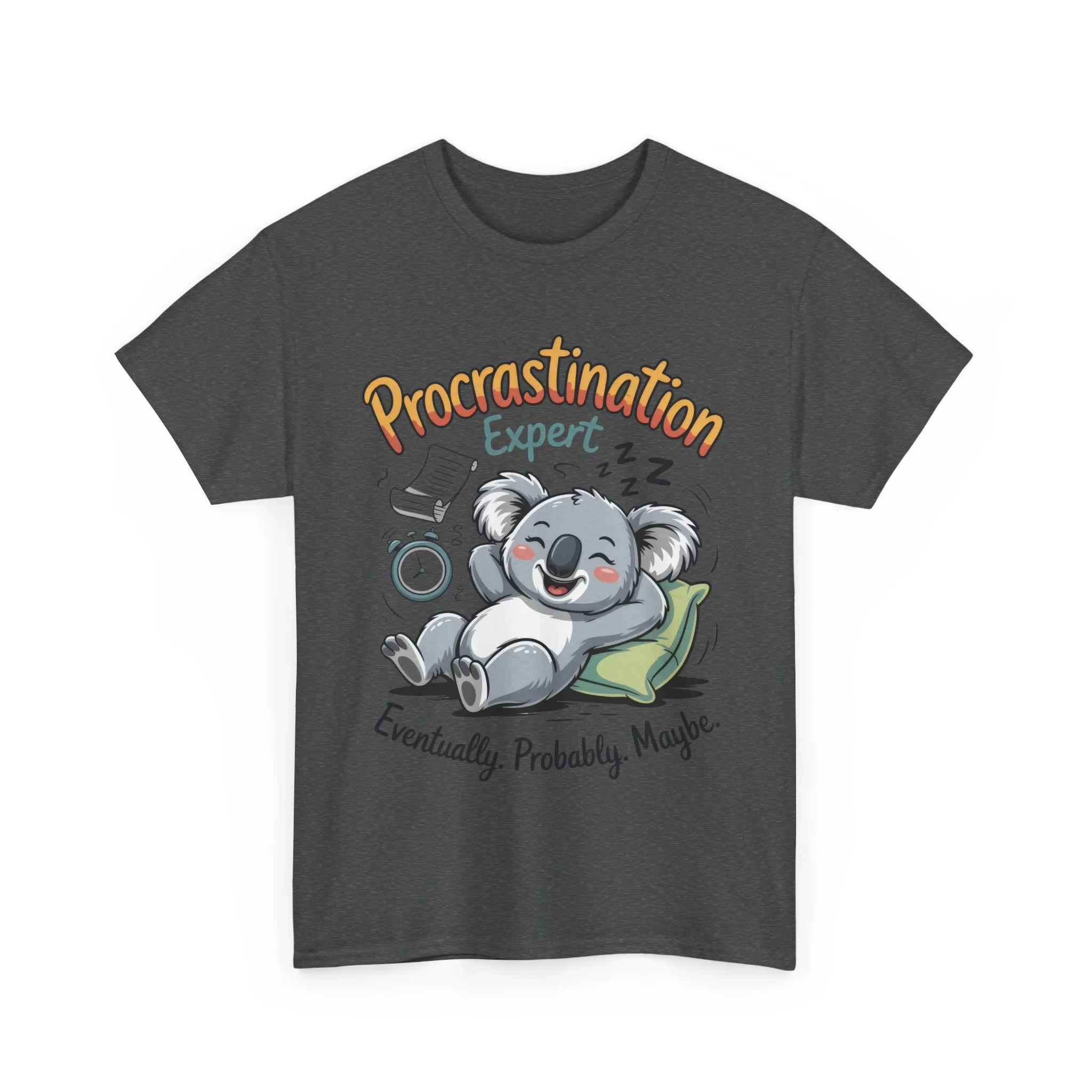 Procrastination Expert Cotton Tee, Funny T-Shirt, Cute Koala Design, Gift for Students, Relaxed Fit Shirt, Gift for Animal Lovers - Image 18