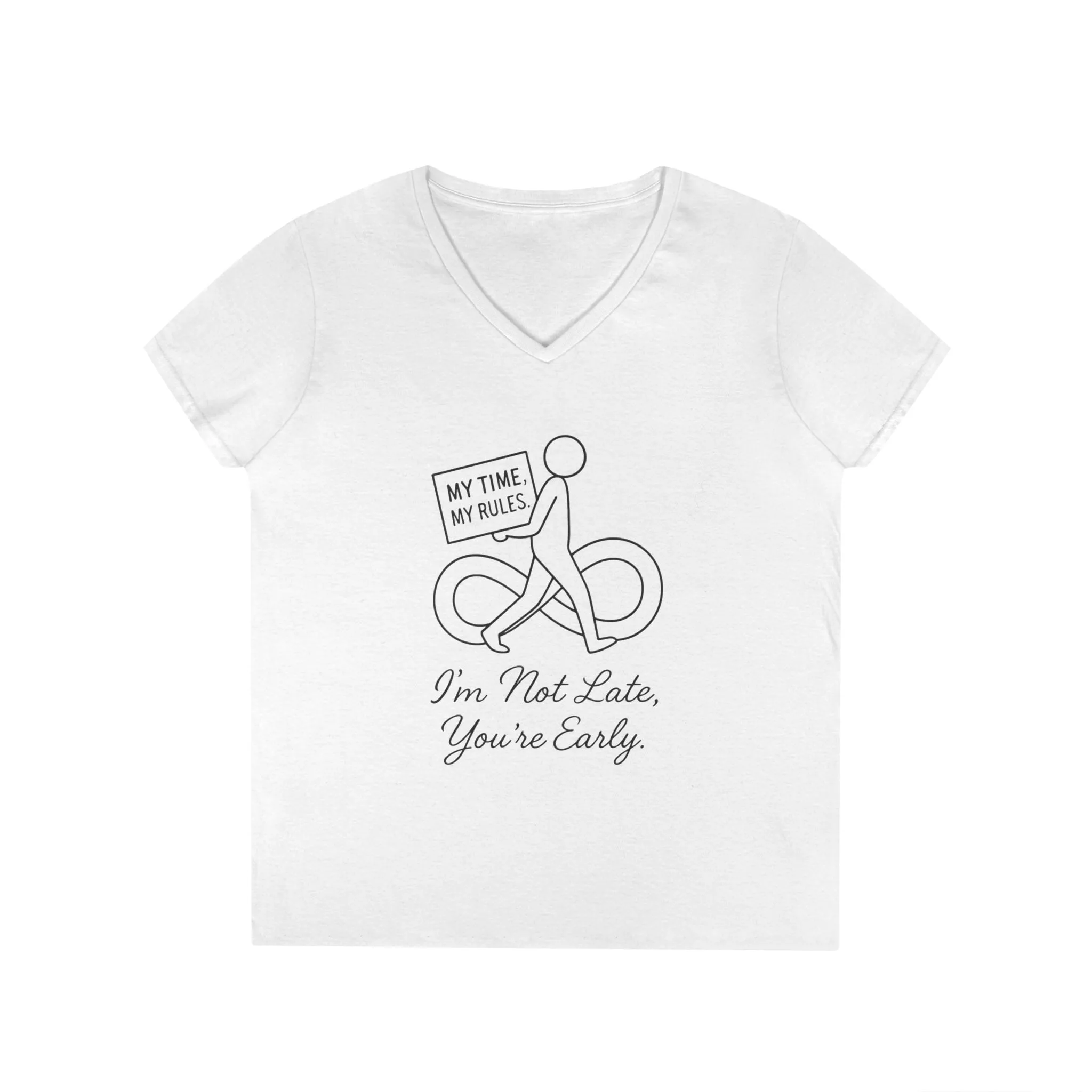 My Time My Rules Women's V-Neck T-Shirt, Funny T-Shirt, Casual Wear, women empowerment tee, confident woman shirt, self love t shirt - Image 3