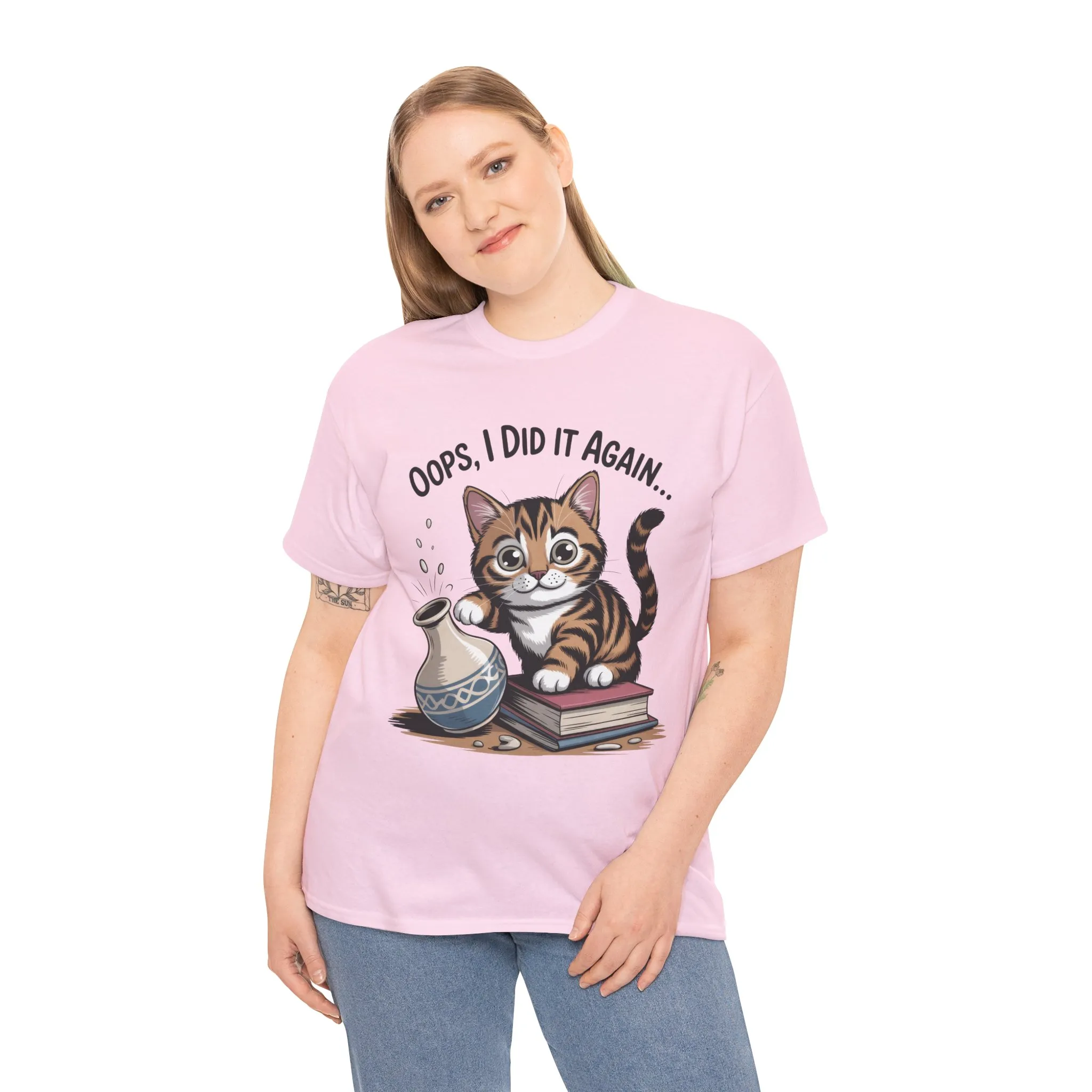 Playful Cat Women's Tee, Funny Oops I Did It Again Design, Cat Lover Gift, Casual Wear, Birthday Gift, Pet Lover Tee, Women's Gift - Image 22