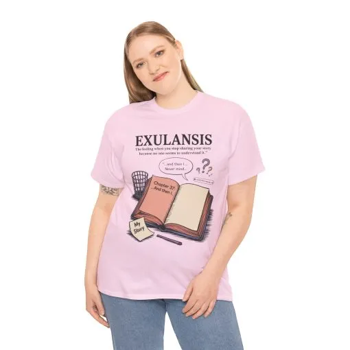 Exulansis Shirt, Emotional Aesthetic Word Tee, Deep Meaning Typography Graphic Tee, Women's Heavy Cotton Tee, deep meaning t shirt - Image 29