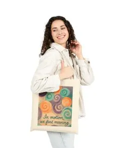 Inspirational Cotton Canvas Tote Bag, Eco-Friendly Shopping Bag, Gift for Friends, Motivational Art, Reusable Grocery Bag, Travel Companion