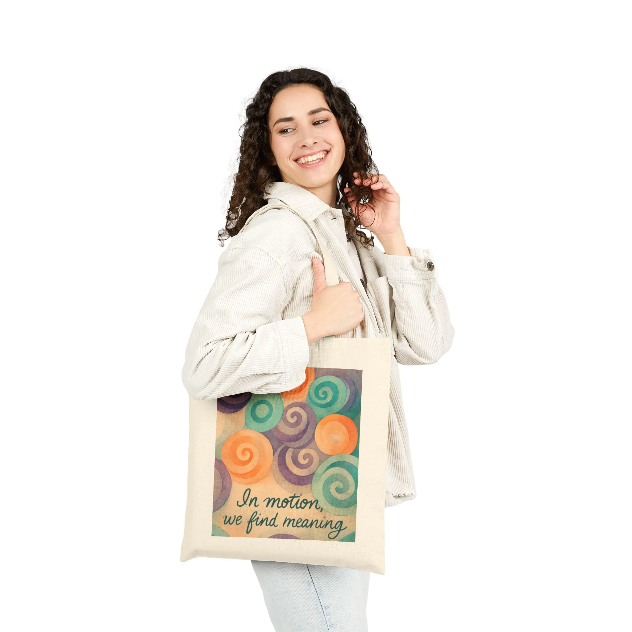 Inspirational Cotton Canvas Tote Bag, Eco-Friendly Shopping Bag, Gift for Friends, Motivational Art, Reusable Grocery Bag, Travel Companion