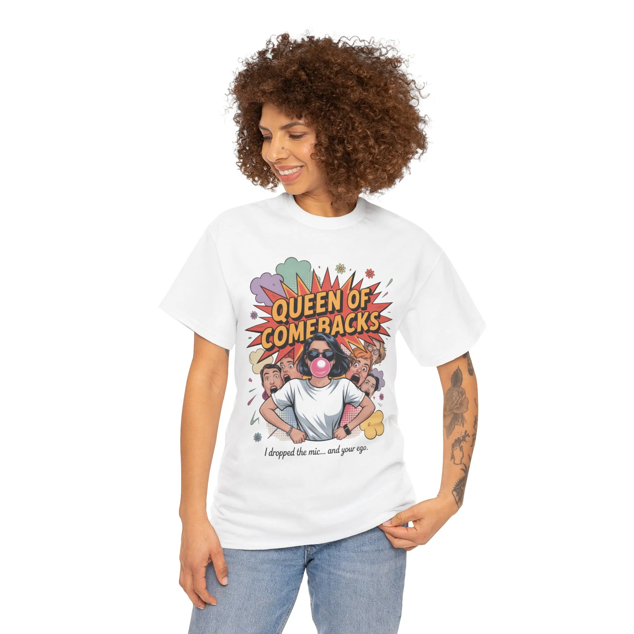 Funny Women's T-Shirt, Queen of Comebacks Tee, Funny Graphic T-Shirt, Heavy Cotton Shirt, Gift for Her, Casual Wear, Comedy Apparel - Image 31