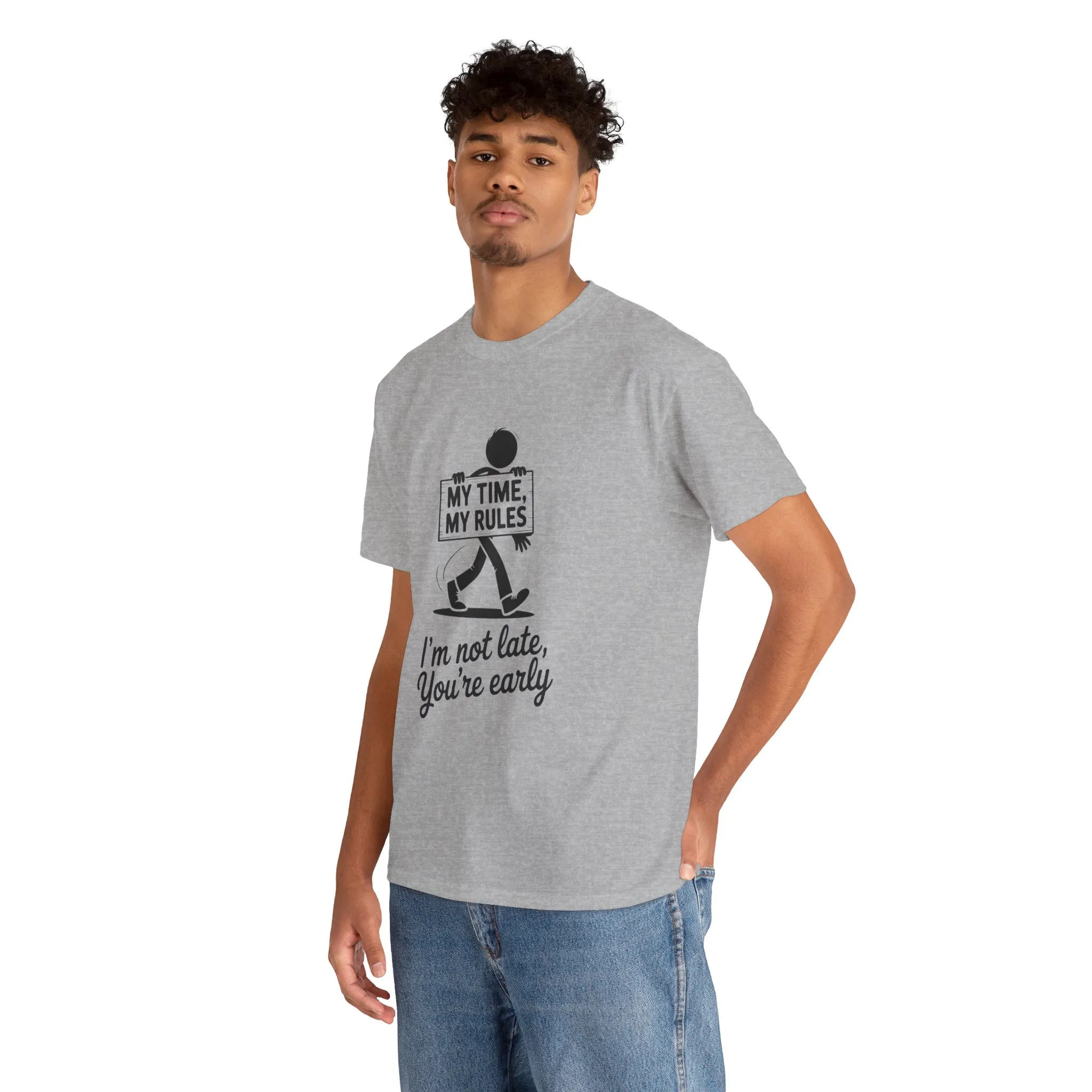 My Time My Rules Men's T-Shirt, Funny T-Shirt, Casual Wear, confident Men's shirt, self love t shirt, Time Management Humor, sassy quote tee - Image 8