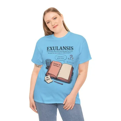 Exulansis Shirt, Emotional Aesthetic Word Tee, Deep Meaning Typography Graphic Tee, Women's Heavy Cotton Tee, deep meaning t shirt - Image 23
