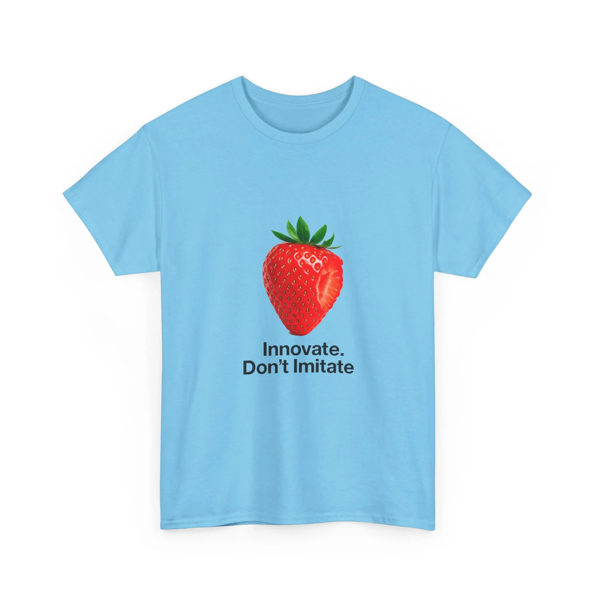Strawberry Women's Heavy Cotton Tee, Innovate Don't Imitate Shirt, Graphic Tee, Casual Wear, Gift Idea, Summer Style, Witty Design T-Shirt - Image 15