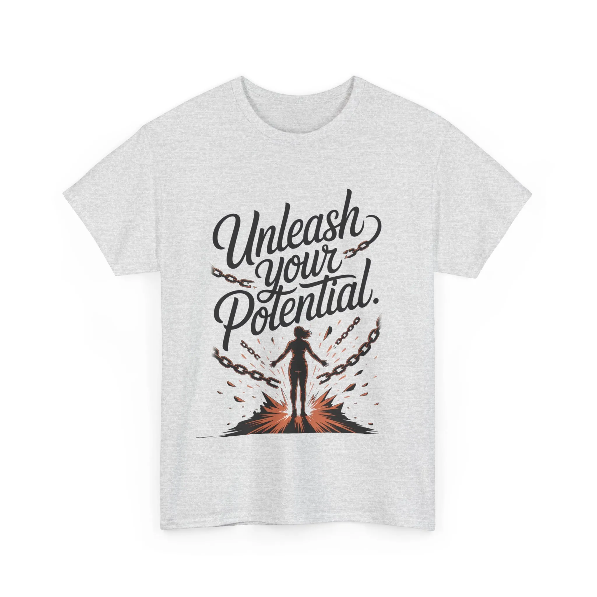 Unleash Your Potential Women's Tee, Motivational T-Shirt, Inspirational Cotton Tee, Gift for Gym Lovers, Positive Energy Top - Image 6