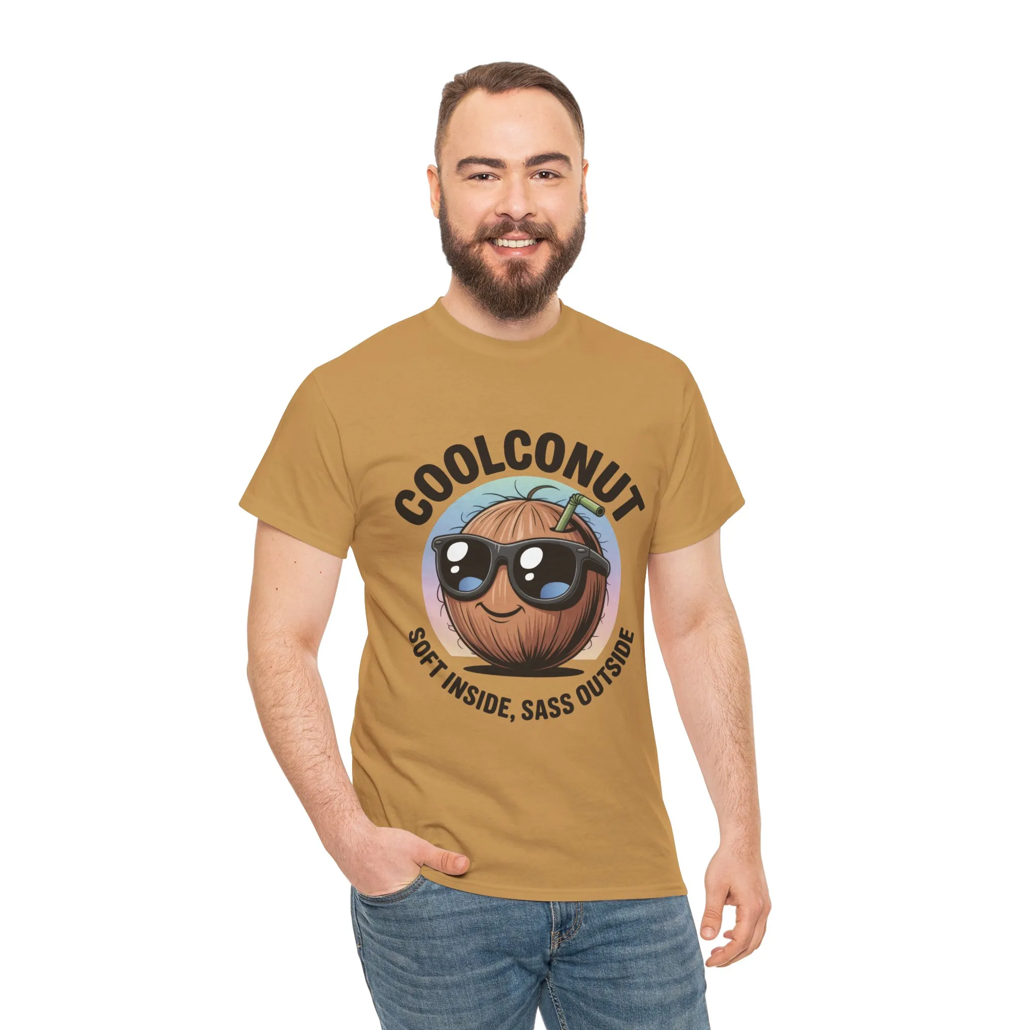 Coolconut Graphic Men's Tee, Soft Inside Sass Outside, Men's T-Shirt for Beach Lovers, Men's Fun Gift, Summer Vibes, Humor Apparel - Image 10