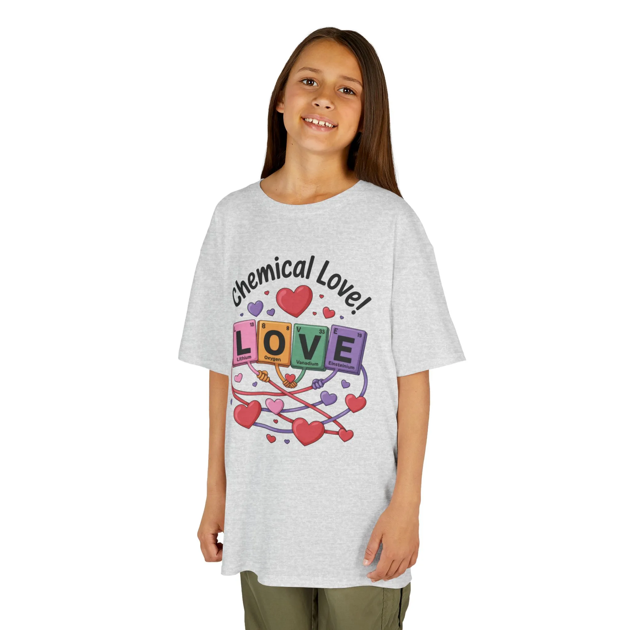 Kids Love Chemistry Girl Tee, Cute Gift for Science Lovers, Valentines Day, Fun Classroom Wear, Adorable Kids Shirt, Colorful Kids Apparel - Image 6