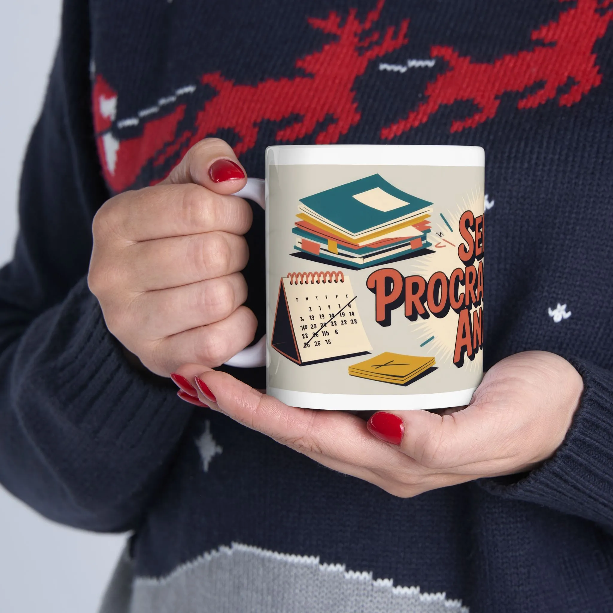 Senior Procrastination Analyst Mug, Funny Coffee Cup for Office, Gift for Coworkers, Humorous Ceramic Mug, Deadline Joke Coffee Mug - Image 7