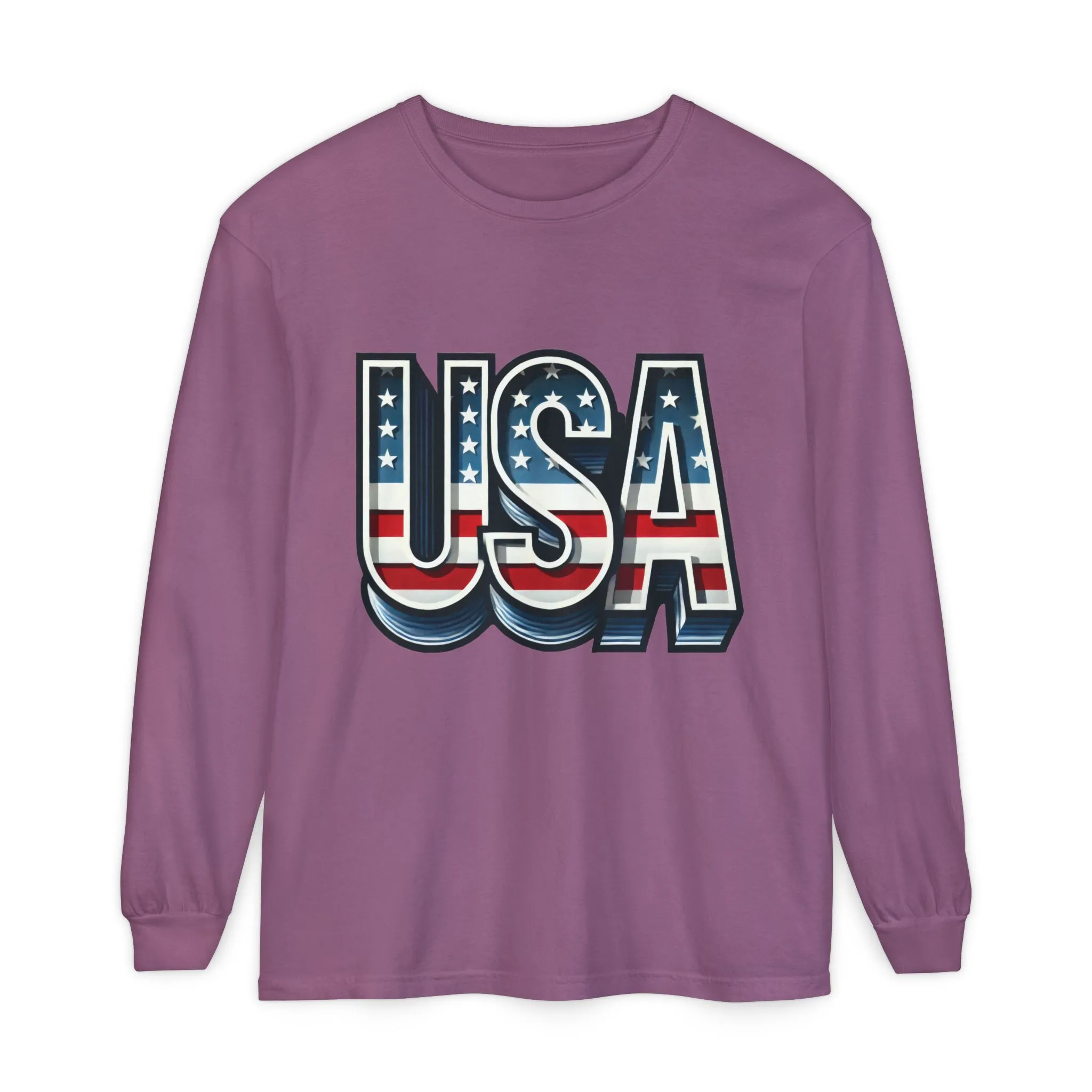 Patriotic Long Sleeve Unisex T-Shirt, USA Design, Unisex Tee for Independence Day, Memorial Day, Family Celebrations, Casual Wear - Image 22