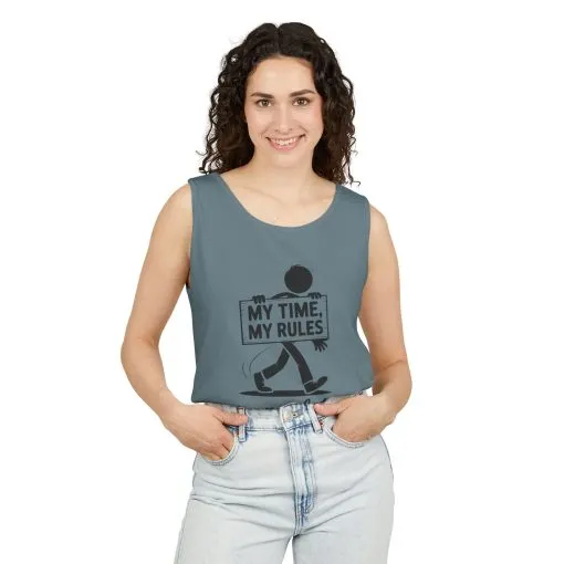 My Time, My Rules Tank Top, Fun Casual Wear for Any Occasion, Relaxed Vibe, Time Management Humor, Self love t shirt - Image 20