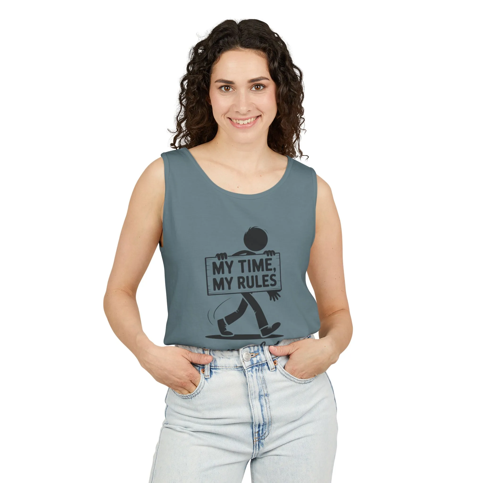 My Time, My Rules Tank Top, Fun Casual Wear for Any Occasion, Relaxed Vibe, Time Management Humor, Self love t shirt - Image 20