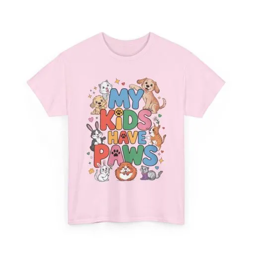 My Kids Have Paws Shirt, Cute Pet Mom Tee, Dog Cat Bunny Lover Gift, Funny Animal Parent T-Shirt, Gift for Pet Parents, Cute Pet T-Shirt - Image 14