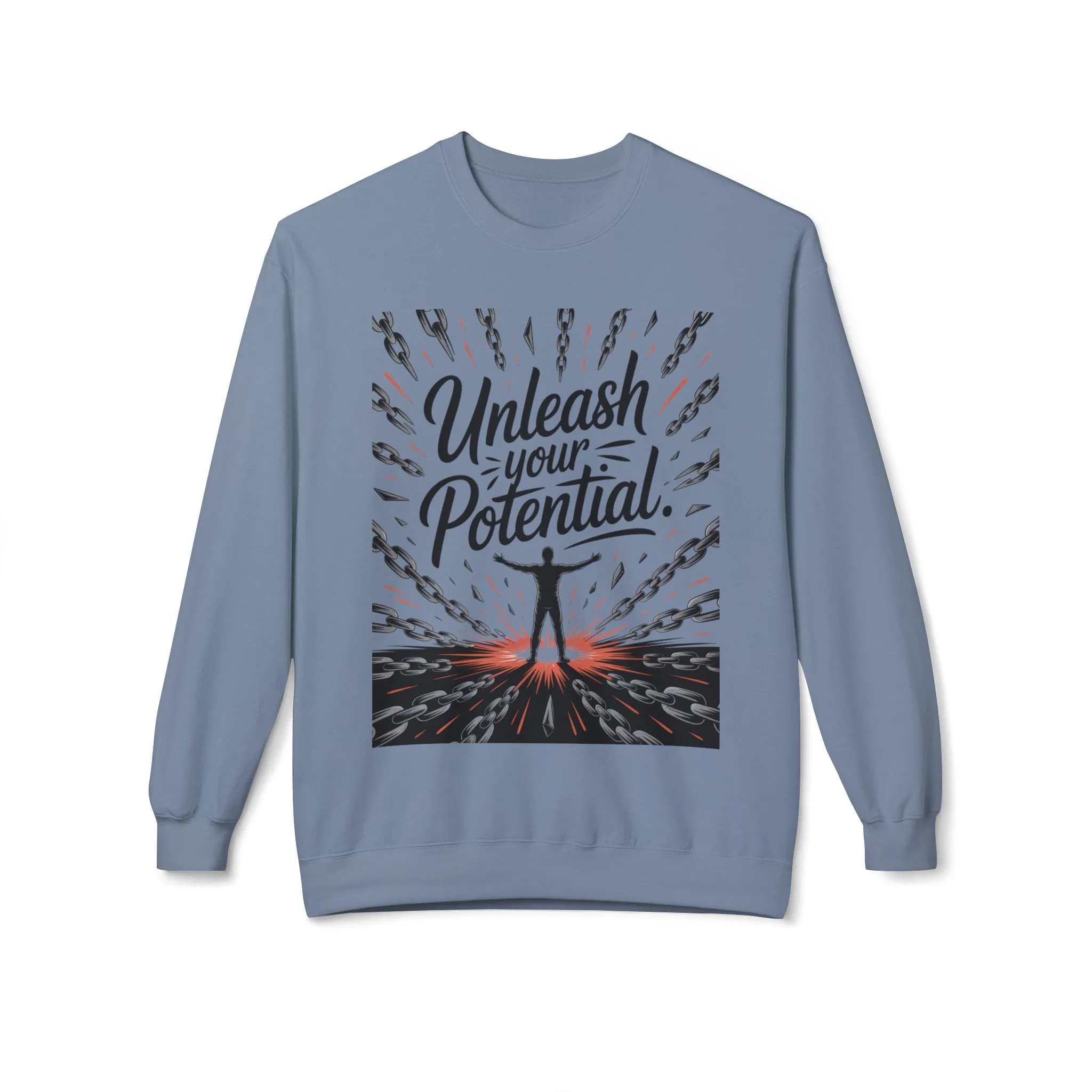 Unleash Your Potential Men s Sweatshirt, Motivational Crewneck, Inspirational Gift For Men, Gift for Graduates, Personal Growth Apparel - Image 14
