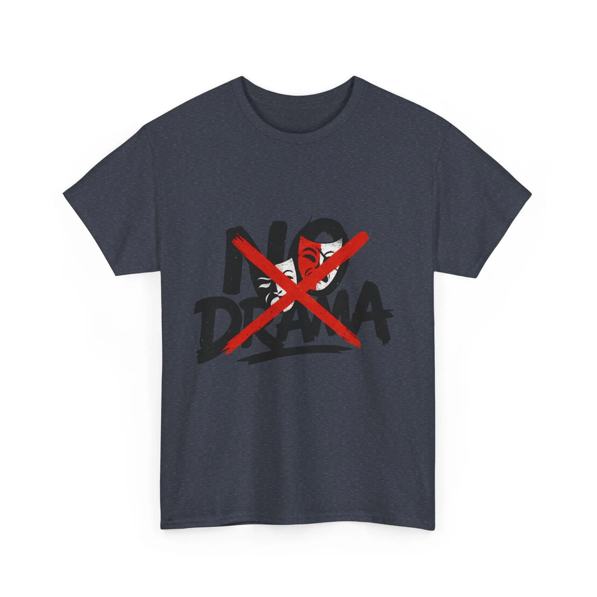 No Drama Unisex Heavy Cotton Tee, Casual Shirt, Gift for Friends, Relaxed Fit, Comfort Wear, Everyday Style - Image 15