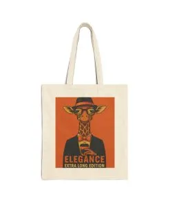 Elegant Giraffe Canvas Tote Bag, Eco-Friendly Fashion, Reusable Shopping, Gift for Animal Lovers, Unique Design, Stylish Carry-All