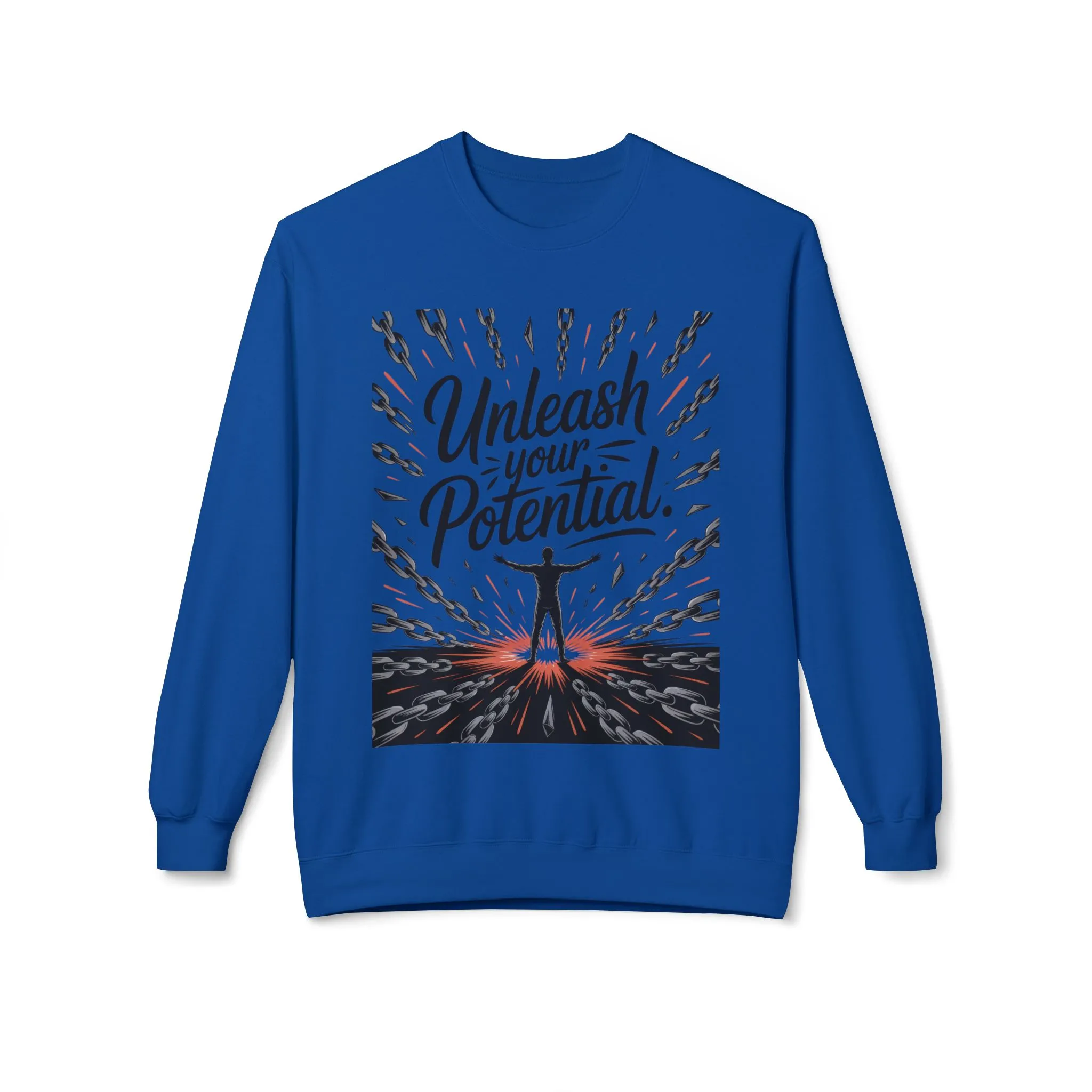 Unleash Your Potential Men s Sweatshirt, Motivational Crewneck, Inspirational Gift For Men, Gift for Graduates, Personal Growth Apparel - Image 18