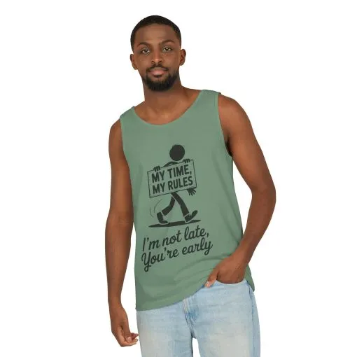 My Time, My Rules Tank Top, Fun Casual Wear for Any Occasion, Relaxed Vibe, Time Management Humor, Self love t shirt - Image 3