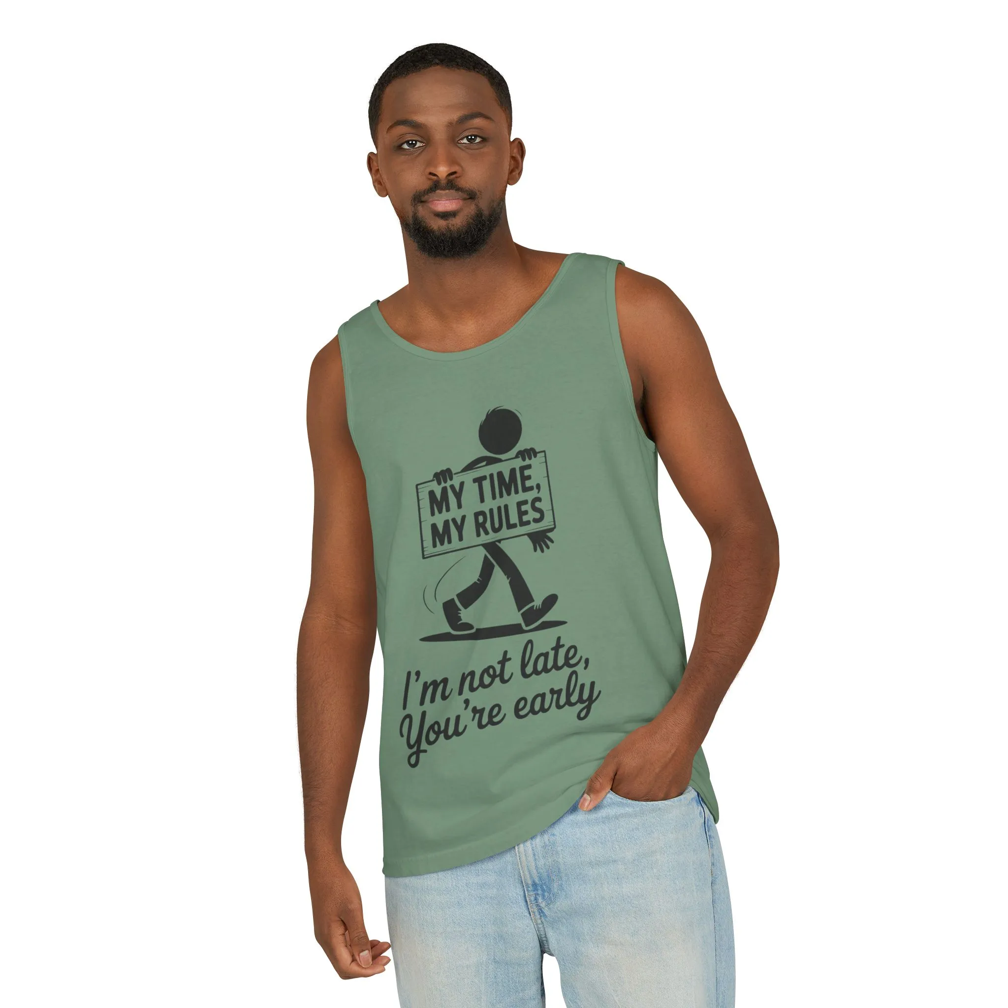 My Time, My Rules Tank Top, Fun Casual Wear for Any Occasion, Relaxed Vibe, Time Management Humor, Self love t shirt - Image 3