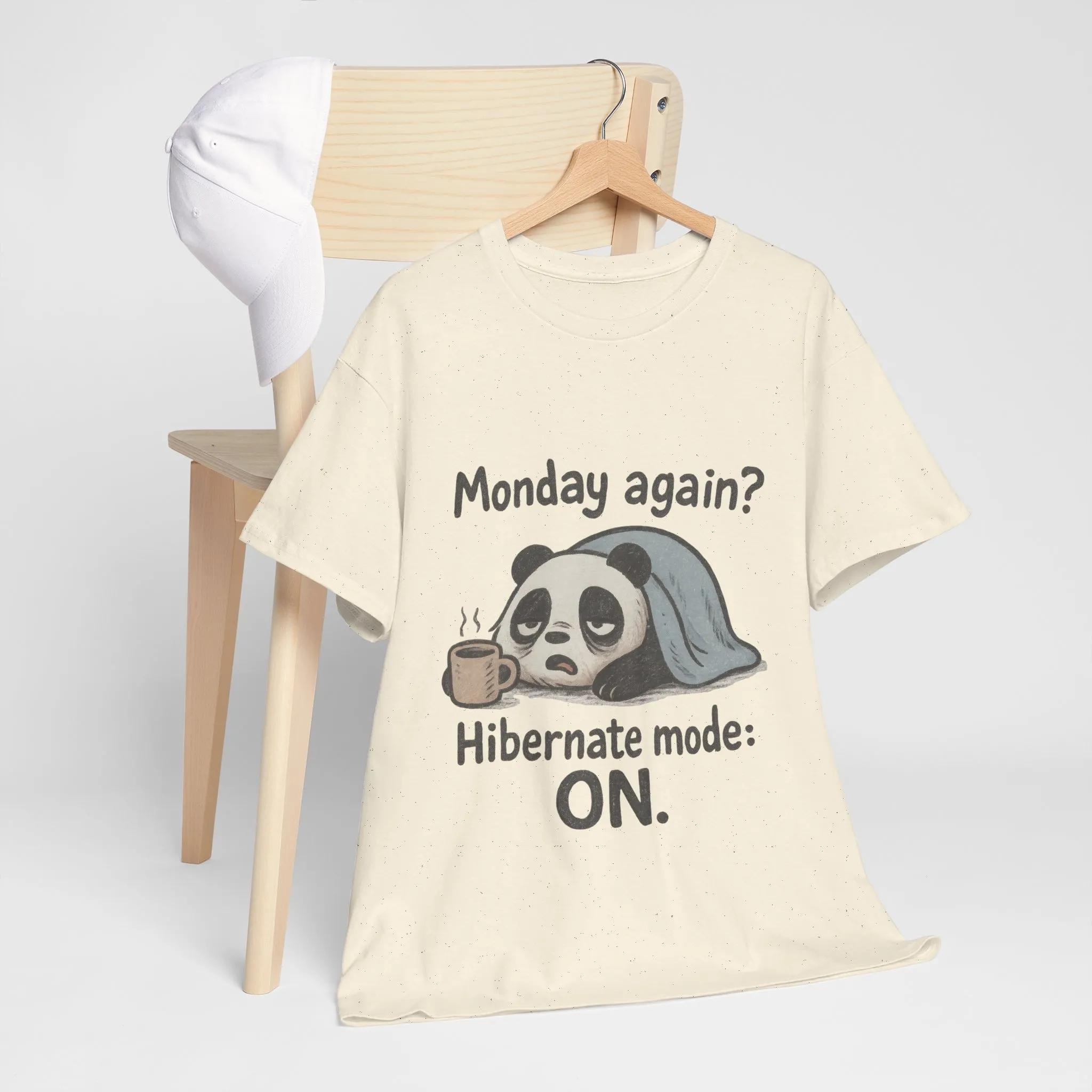 Funny Panda Hibernate Tee, Cute Animal Shirt, Unisex Cotton Tee, Gift for Lazy Days, Monday Motivation T-shirt - Image 30