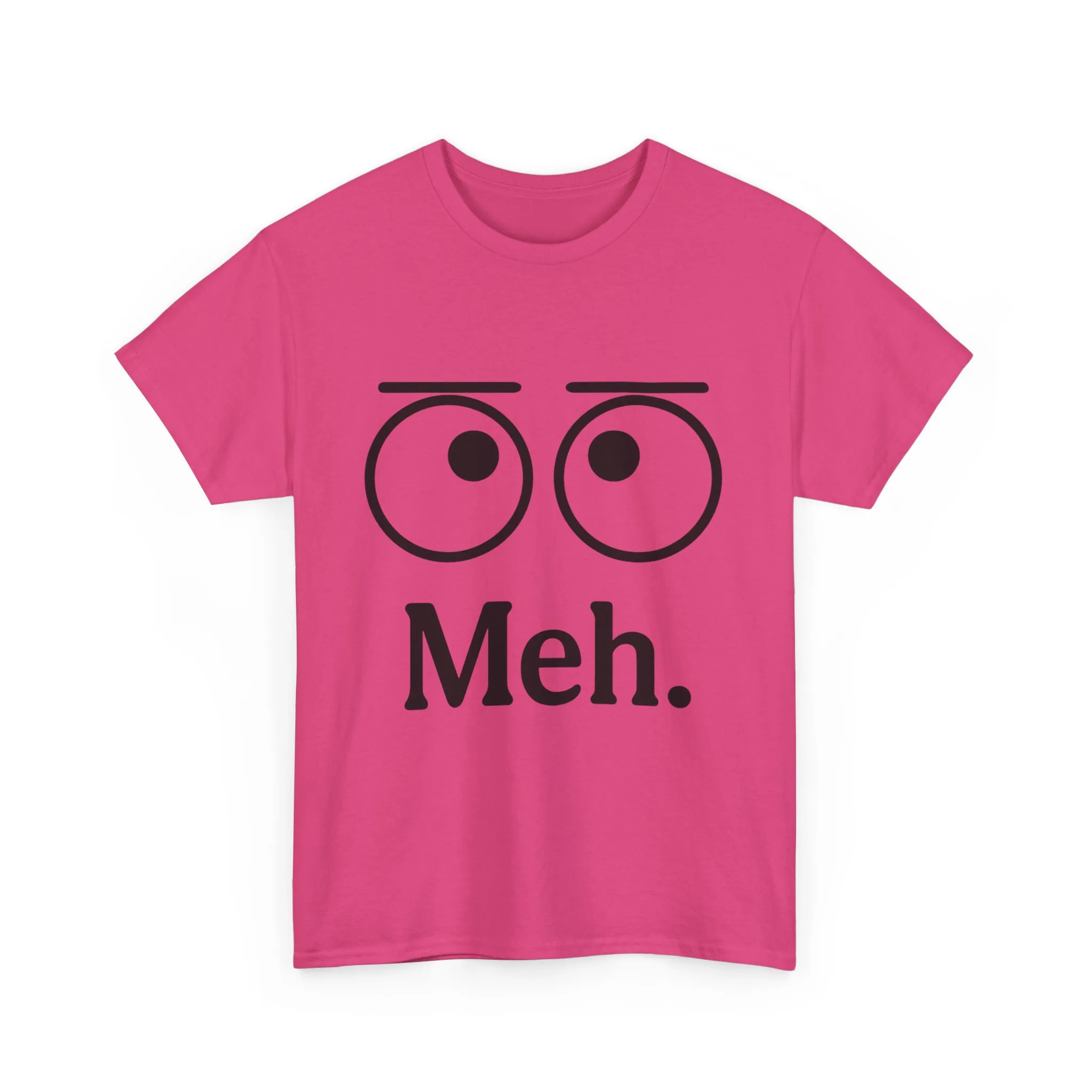 Funny Unisex Heavy Cotton Tee - 'Meh' Graphic Shirt, Casual Wear, Gift for Friends, Humor Tee, Everyday Outfit - Image 24