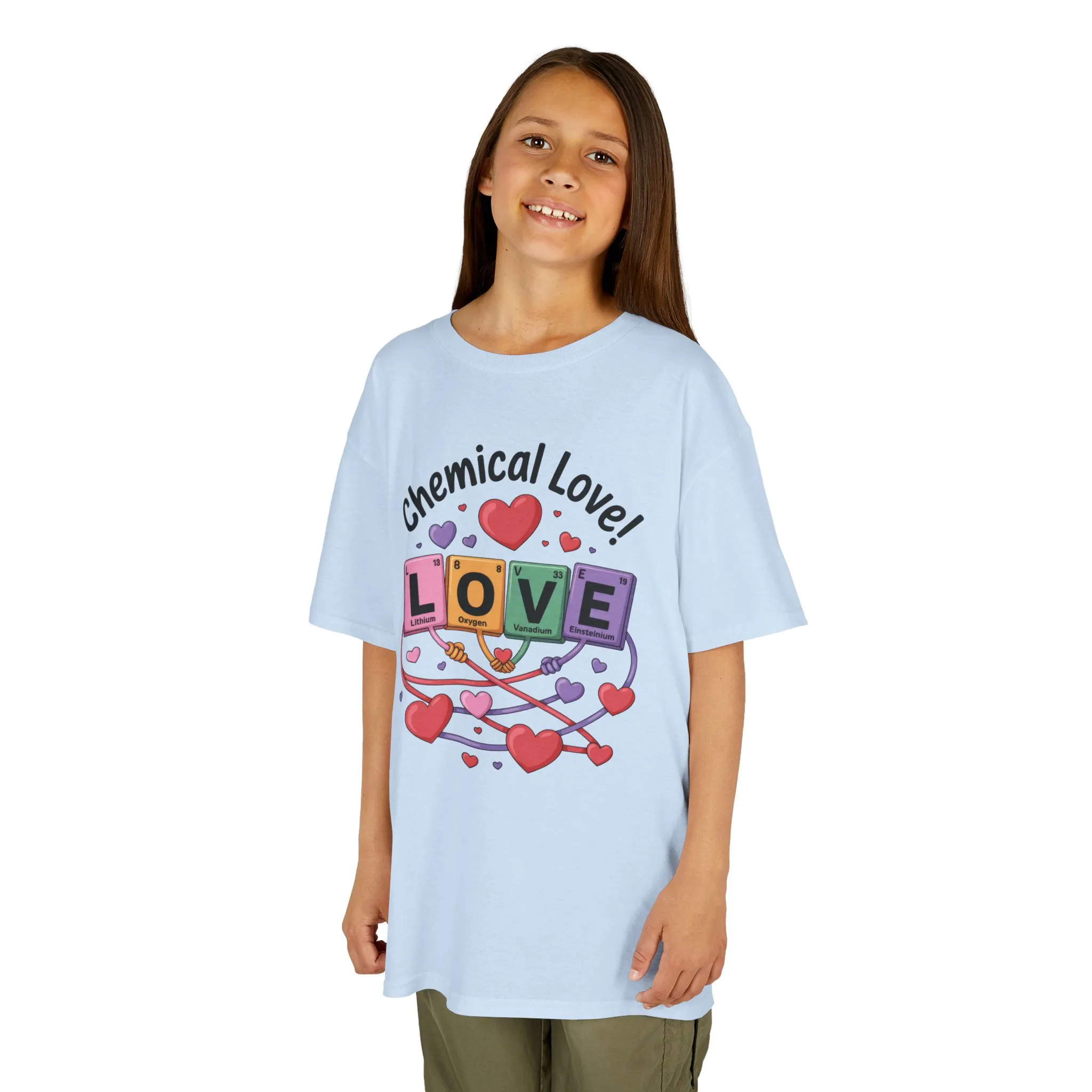 Kids Love Chemistry Girl Tee, Cute Gift for Science Lovers, Valentines Day, Fun Classroom Wear, Adorable Kids Shirt, Colorful Kids Apparel - Image 15