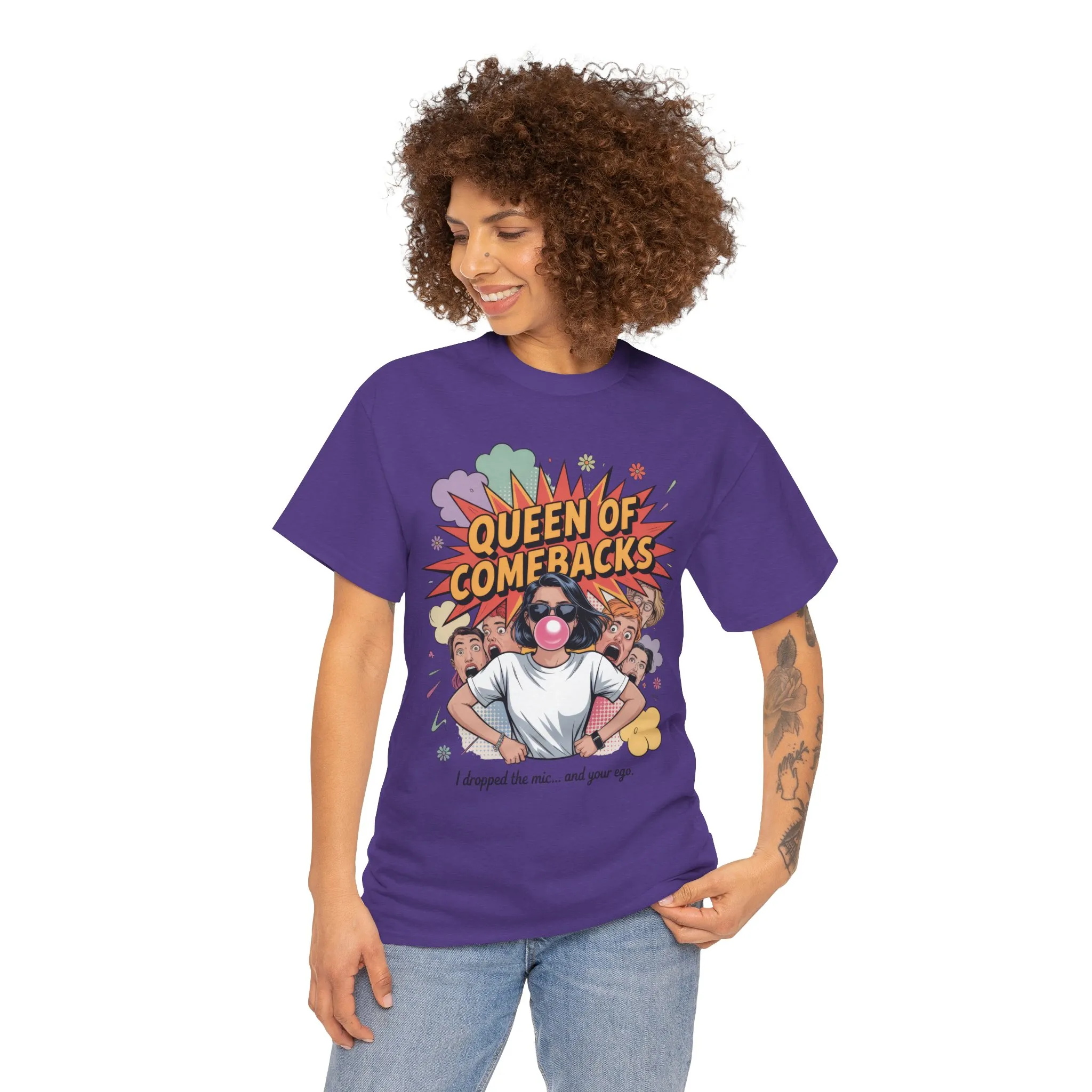 Funny Women's T-Shirt, Queen of Comebacks Tee, Funny Graphic T-Shirt, Heavy Cotton Shirt, Gift for Her, Casual Wear, Comedy Apparel - Image 23
